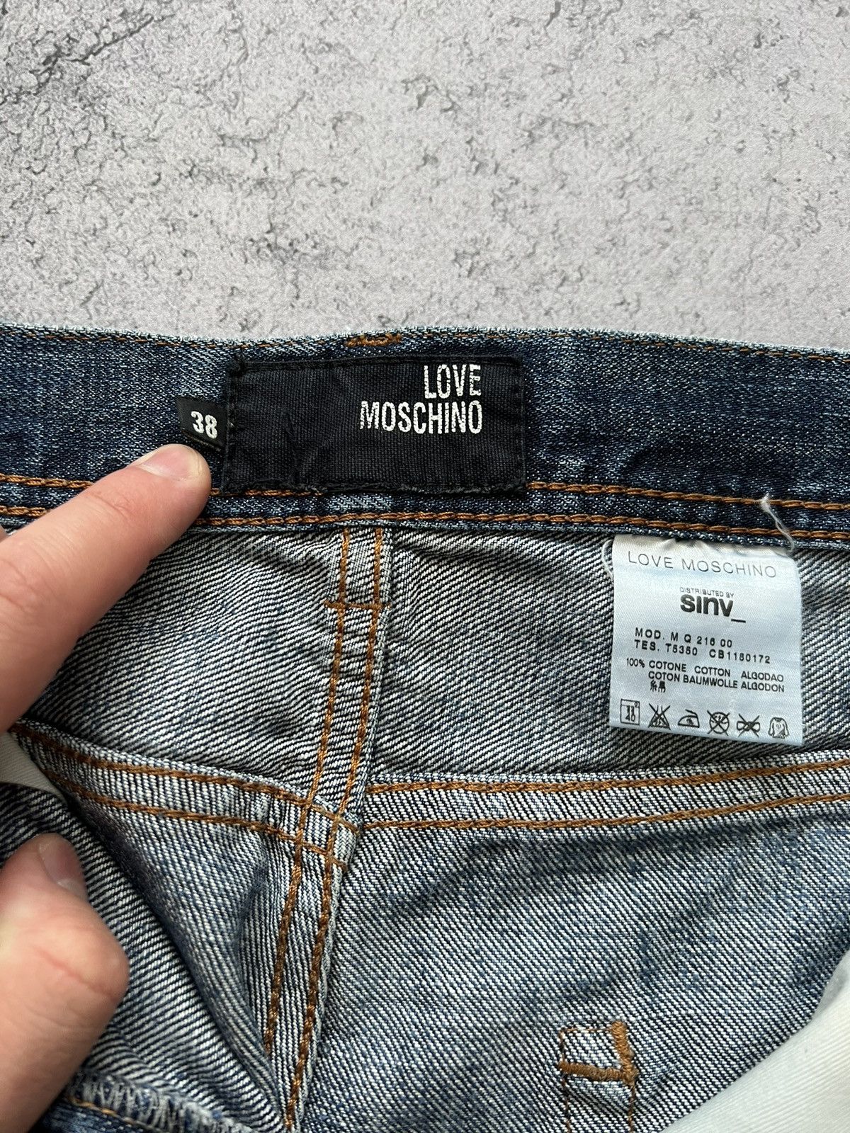 Moschino Vintage Love Moschino Jeans Distressed Denim Pants 00s Size US 38 / EU 54 - 8 Thumbnail
