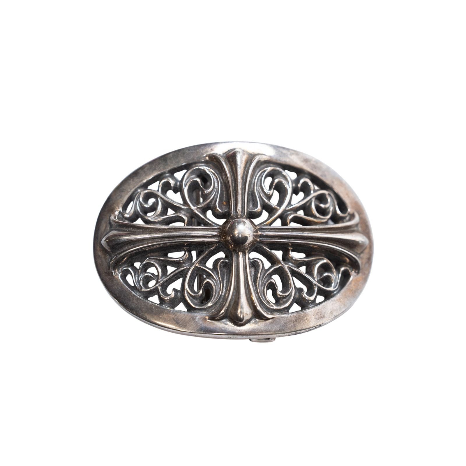 Chrome Hearts Silver Oval Belt Buckle Size ONE SIZE - 1 Thumbnail
