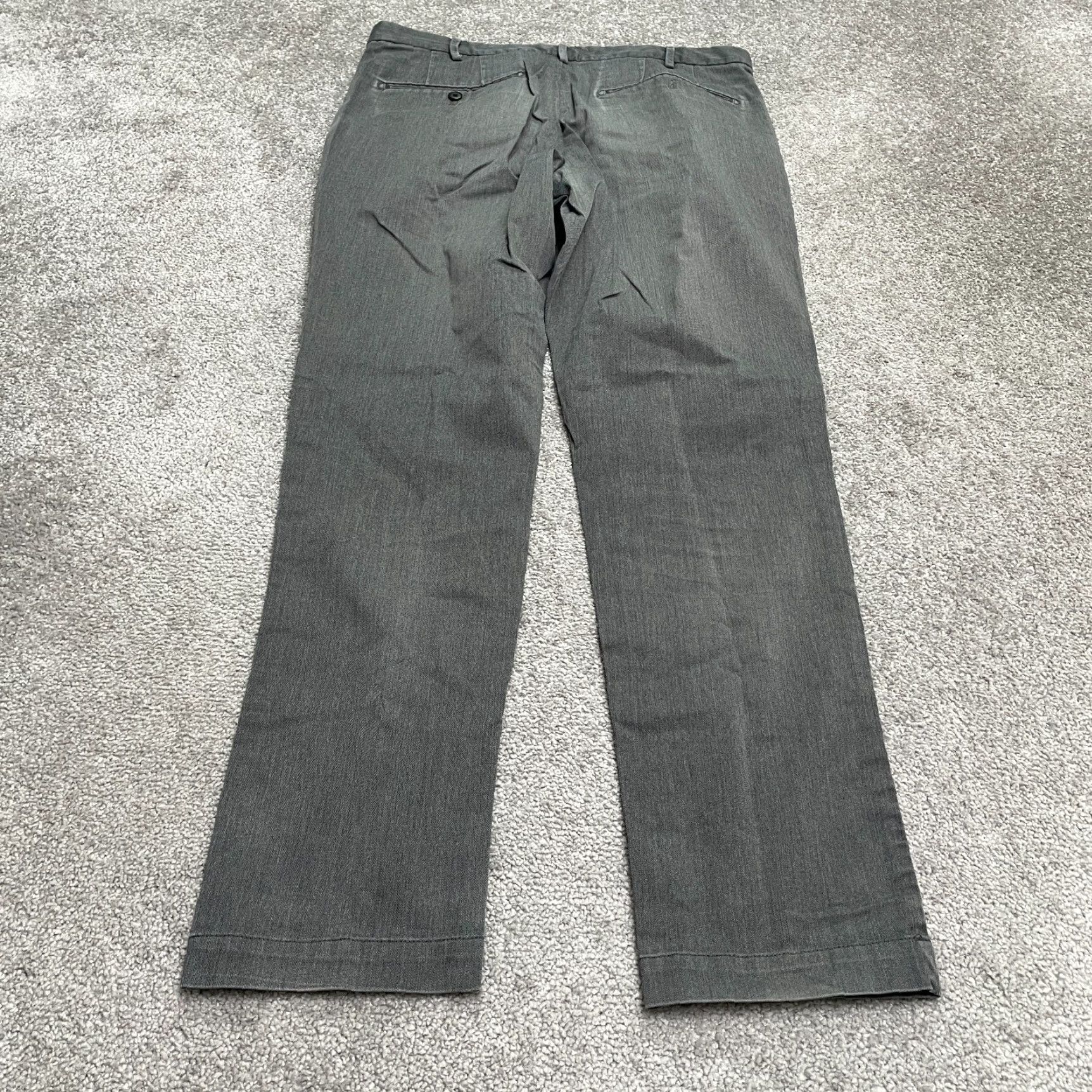 Uniqlo Uniqlo Pants Mens 34x30 Gray Flat Front Chino Straight Leg Cotton Stretch Casual Mens Size US 34 / EU 50 - 2 Thumbnail