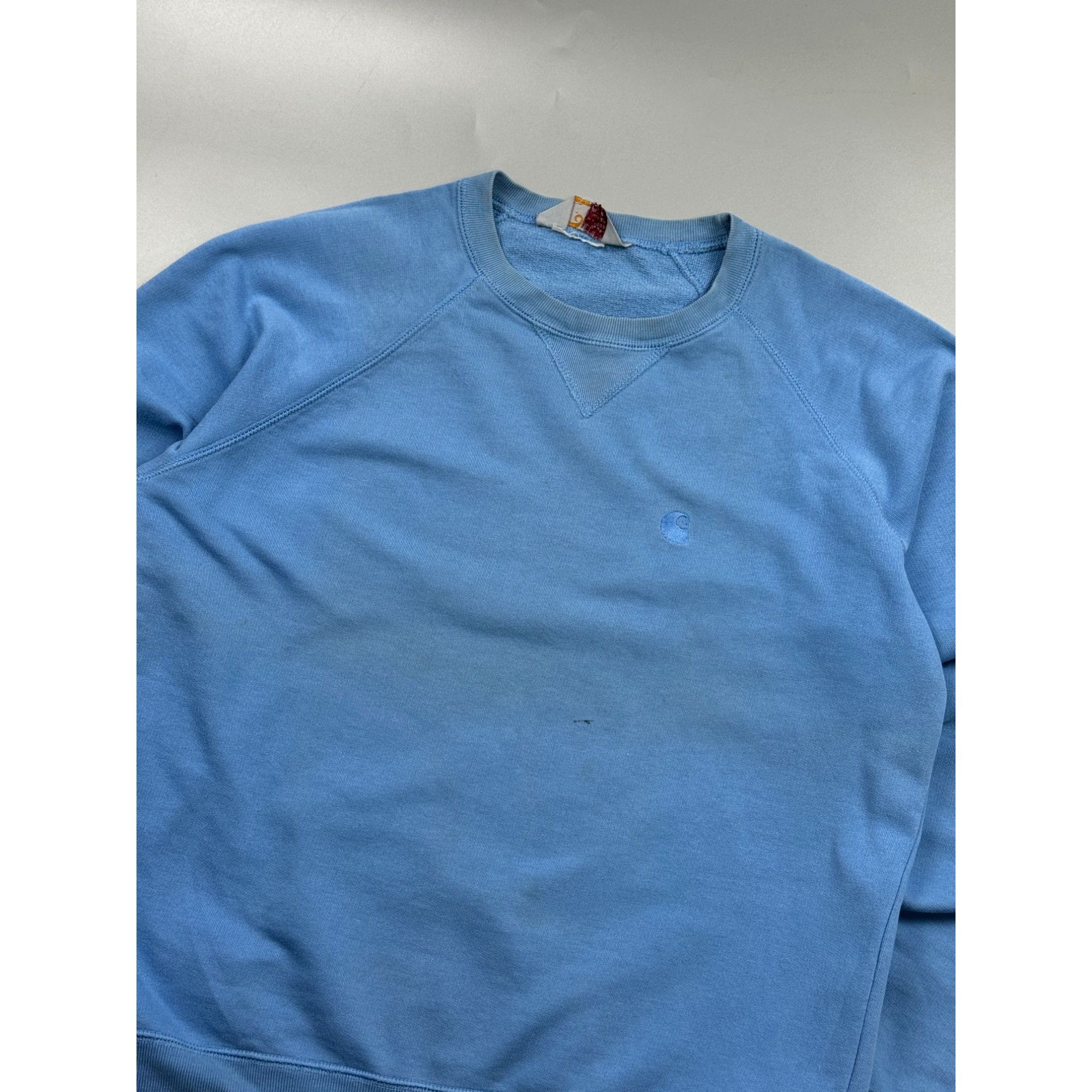 Carhartt Carhartt Vintage Distressed Light Blue Sweatshirt (Y1205) Size US M / EU 48-50 / 2 - 5 Thumbnail