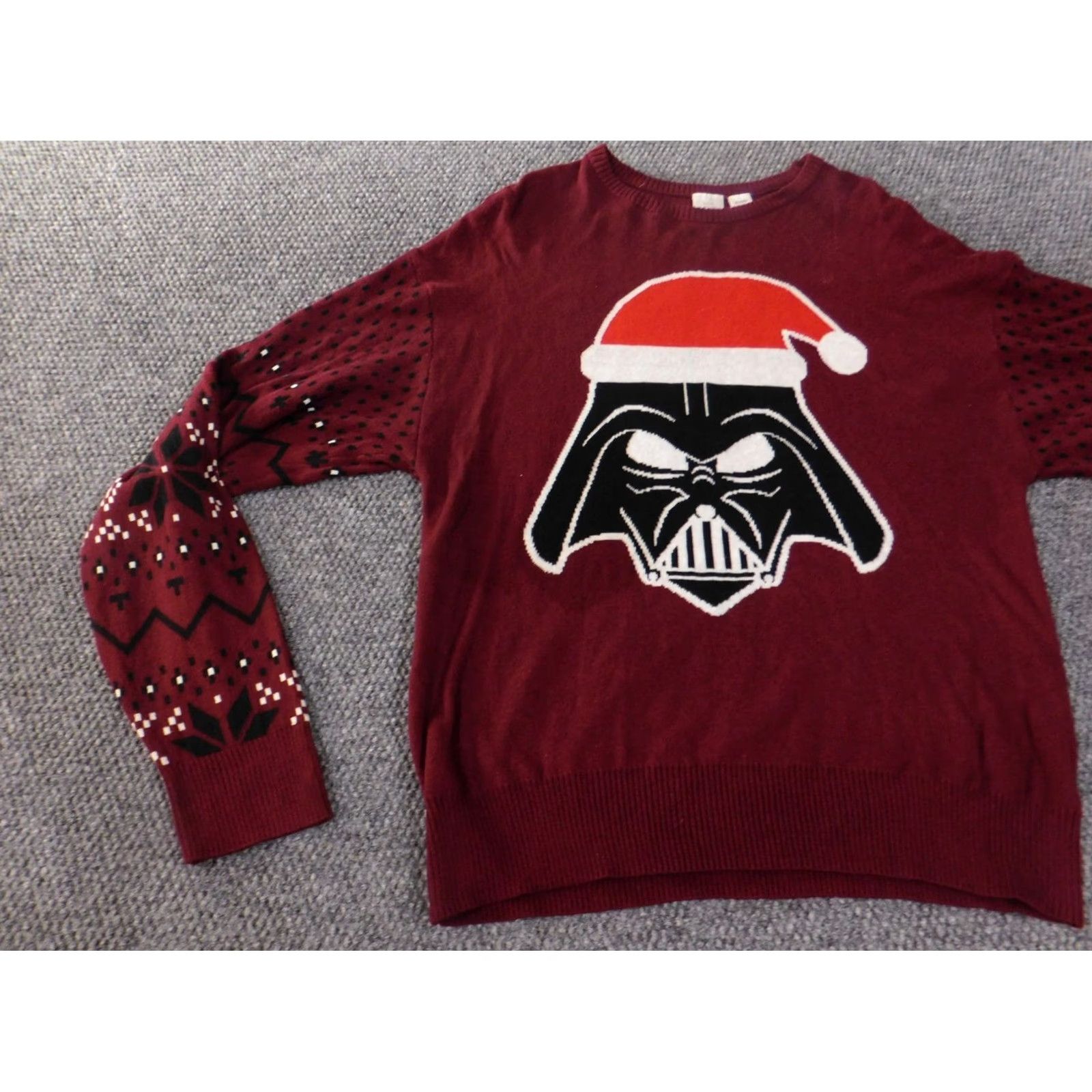 Disney Disney Star Wars Sweater Mens M Red Christmas Pullover Crew Neck Raglan Sleeve Knit Lightweight Holiday VINTAGE? Size M / US 6-8 / IT 42-44 - 3 Thumbnail