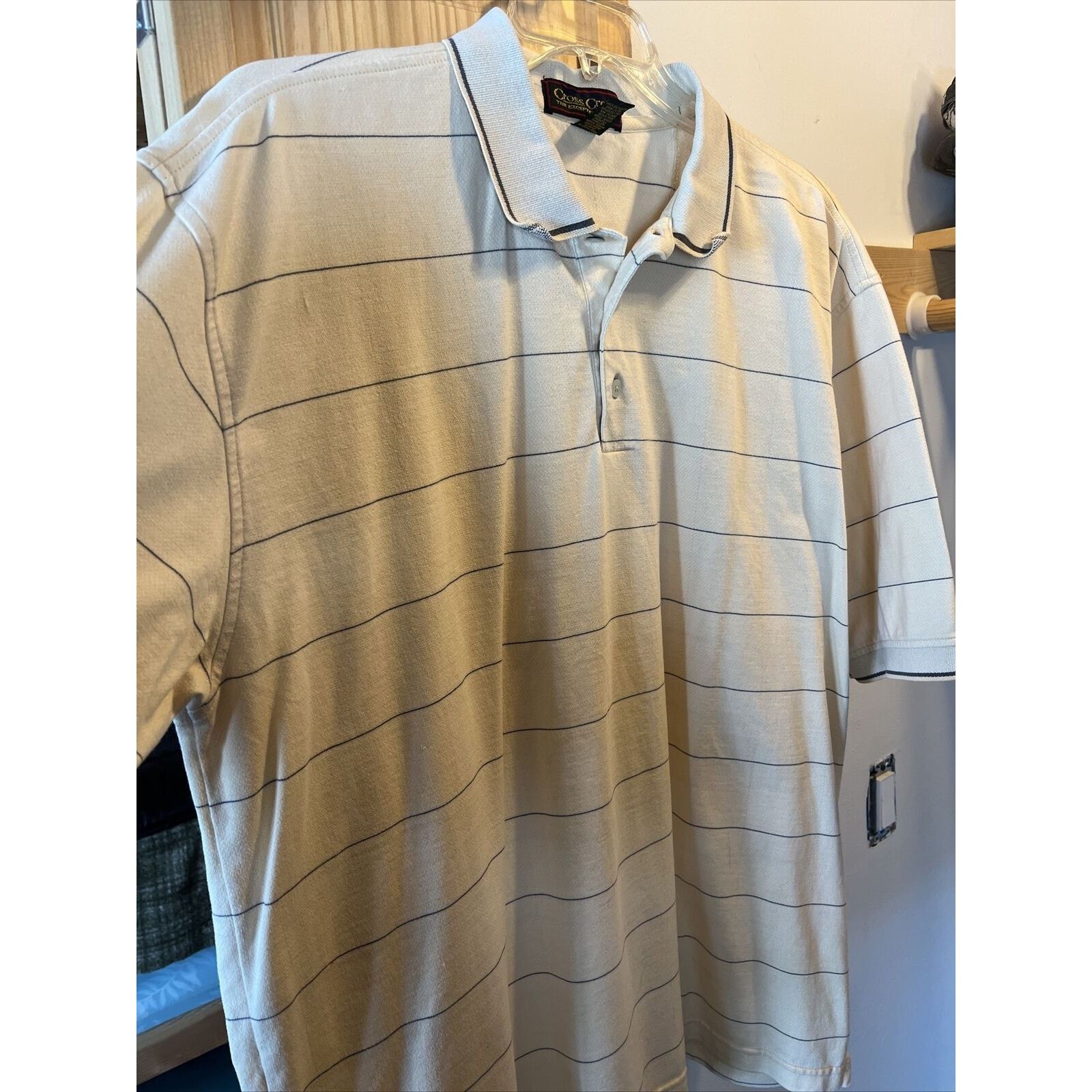 Other Cross Creek Men’s XL Yellow Striped cotton golf polo shirt Size US XL / EU 56 / 4 - 4 Thumbnail