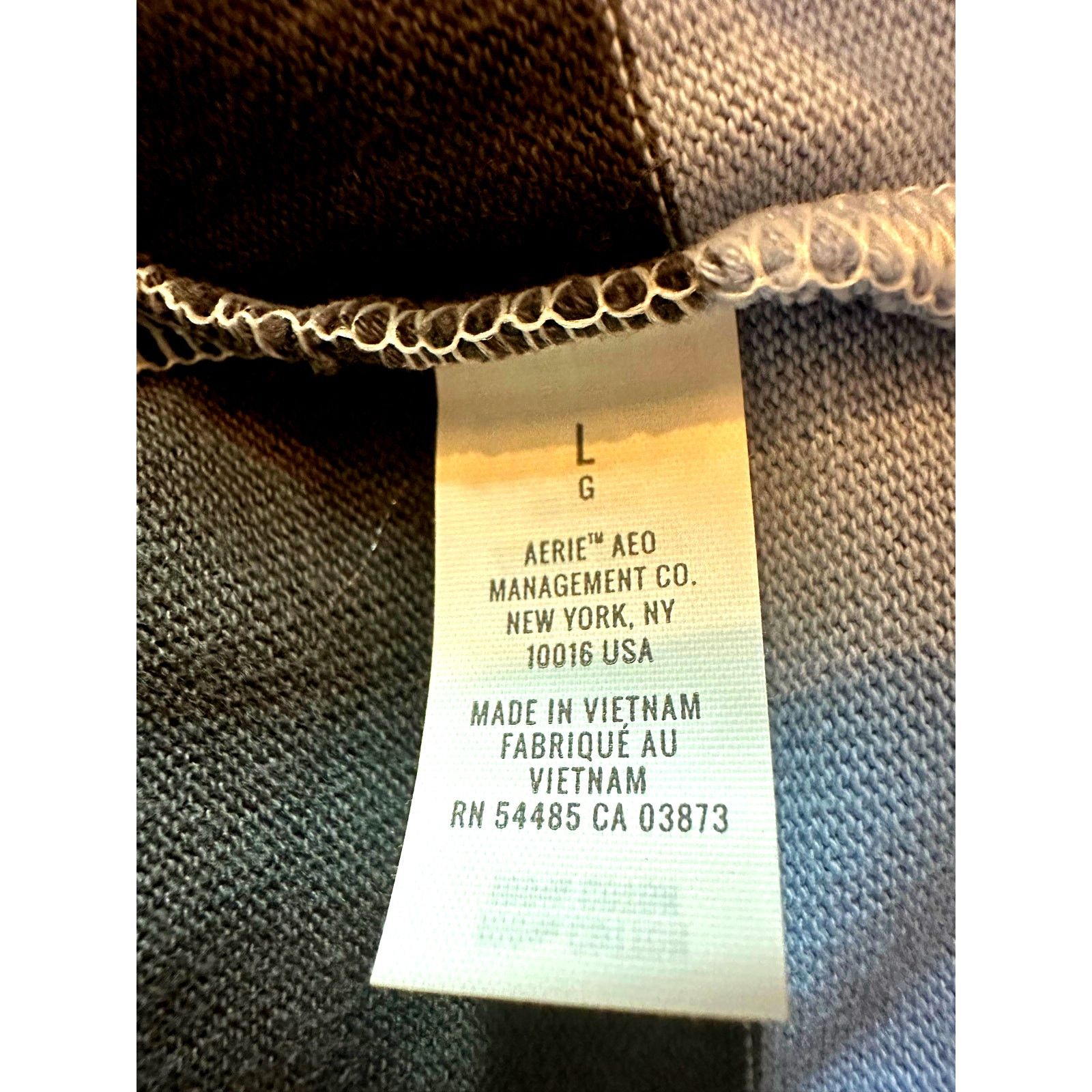 Other Aerie Striped Cropped Long Sleeve Collared Top Blue Black L Size L / US 10 / IT 46 - 9 Thumbnail