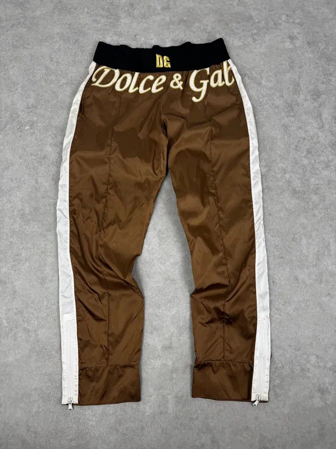 Dolce & Gabbana AW2005 Dolce & Gabbana Green Nylon Boxing Track Pants Size US 31 - 4 Thumbnail