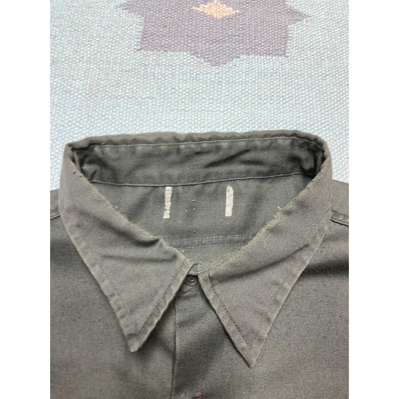 Vintage VINTAGE 50s 60s Long Sleeve Work Shirt Twill Distressed Selvedge Gussets XXL 2XL Size US XXL / EU 58 / 5 - 6 Thumbnail