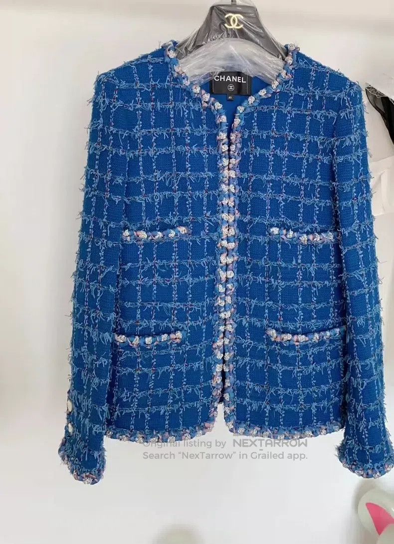 Chanel Chanel Blue four-pocket floral tassel jacket Size XS / US 0-2 / IT 36-38 - 1 Thumbnail