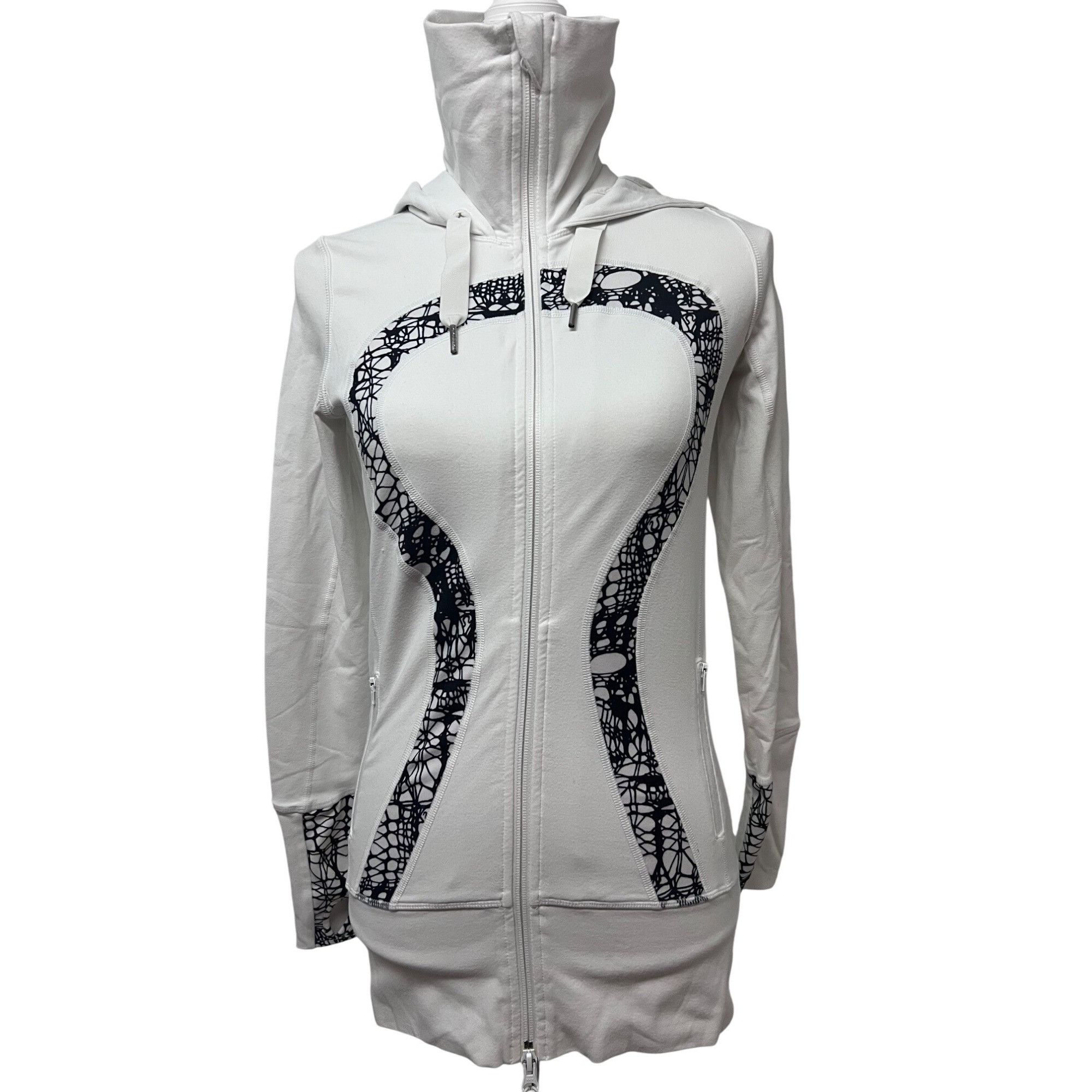 Lululemon Lululemon Womens White Scuba Hoodie Zip Up Jacket Sz 4 Zip P Size S / US 4 / IT 40 - 5 Thumbnail