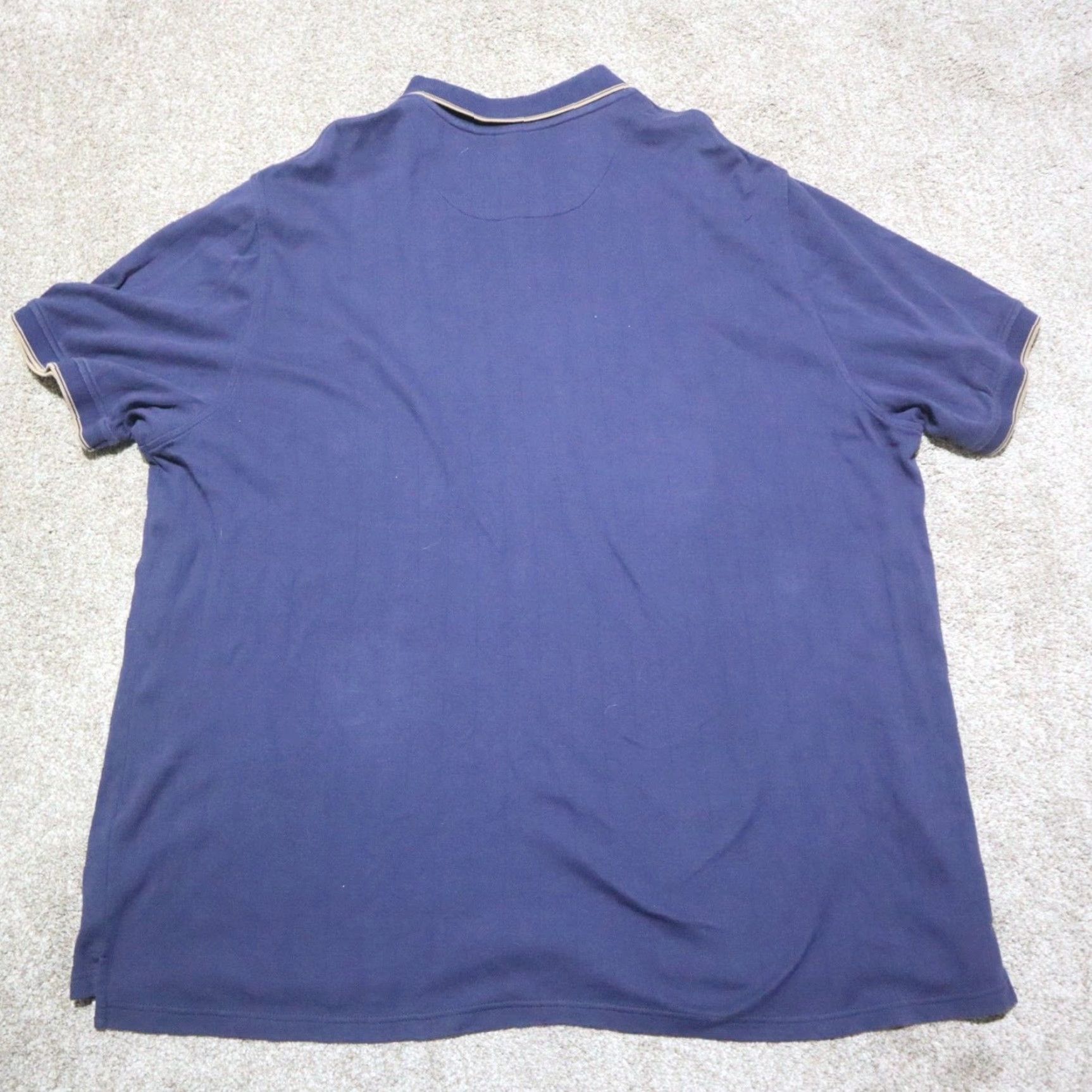 Vintage Saddlebred Polo Shirt Blue 2XL Men Shirt Short Sleeve Knit Cotton Blend Regular Classic Modern Buttonless Polo (No closure) Size US XXL / EU 58 / 5 - 7 Thumbnail