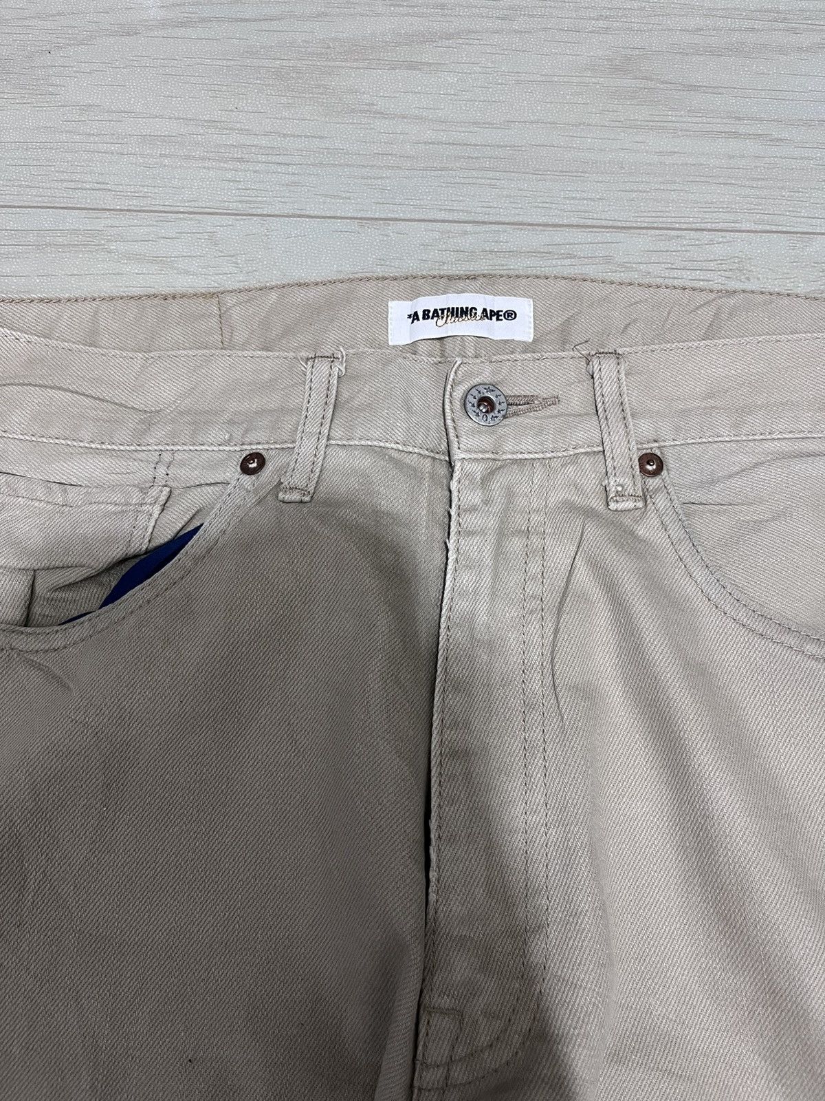 Bape Vintage Bape jeans embroidered logos Size US 33 - 6 Thumbnail