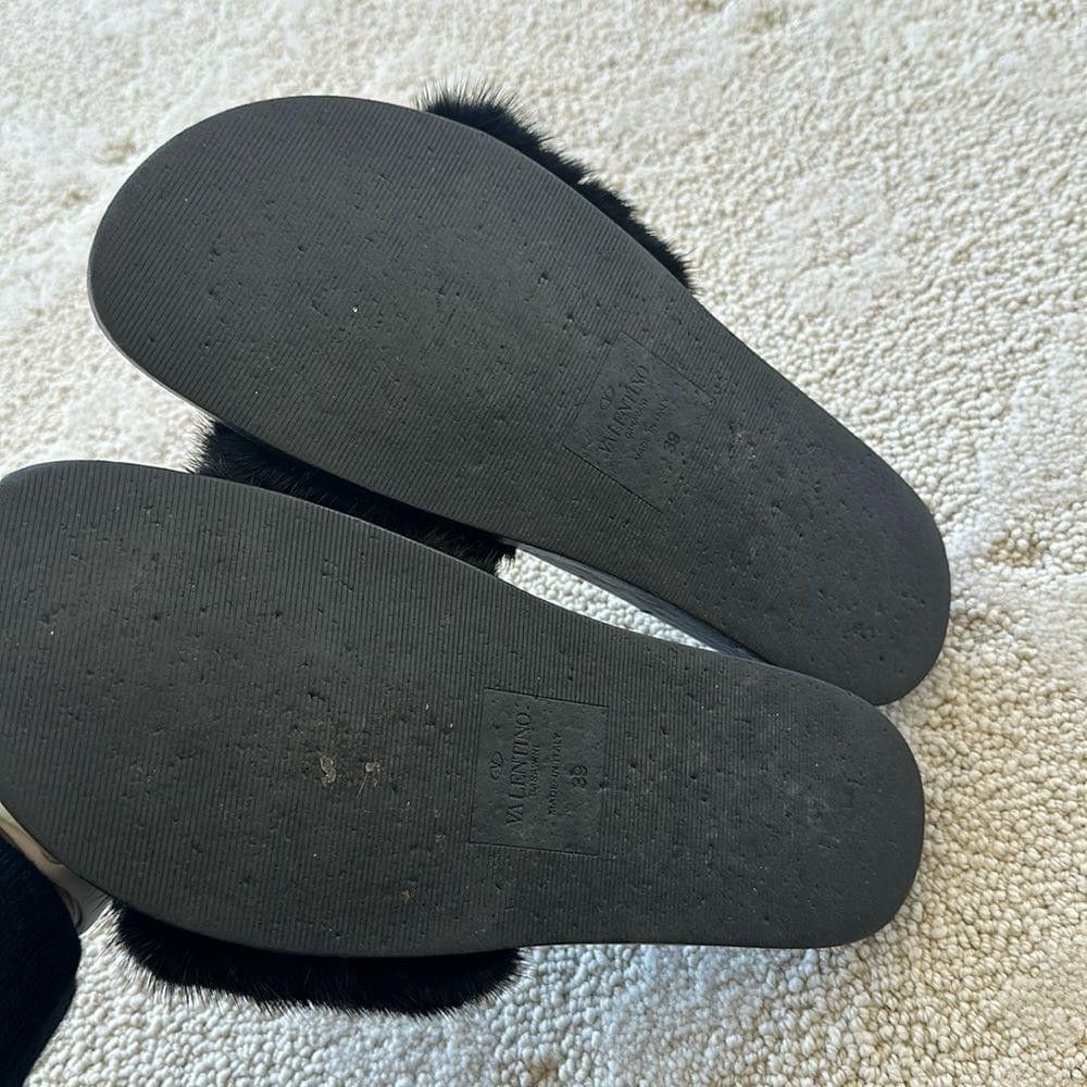 Valentino Valentino Garavani Rockstud Mink Fur Slide Sandal Size 9 Size US 9 / IT 39 - 6 Thumbnail