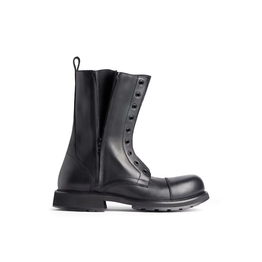 BALENCIAGA Truck $1290 Women's Black Leather Boots New & Aut