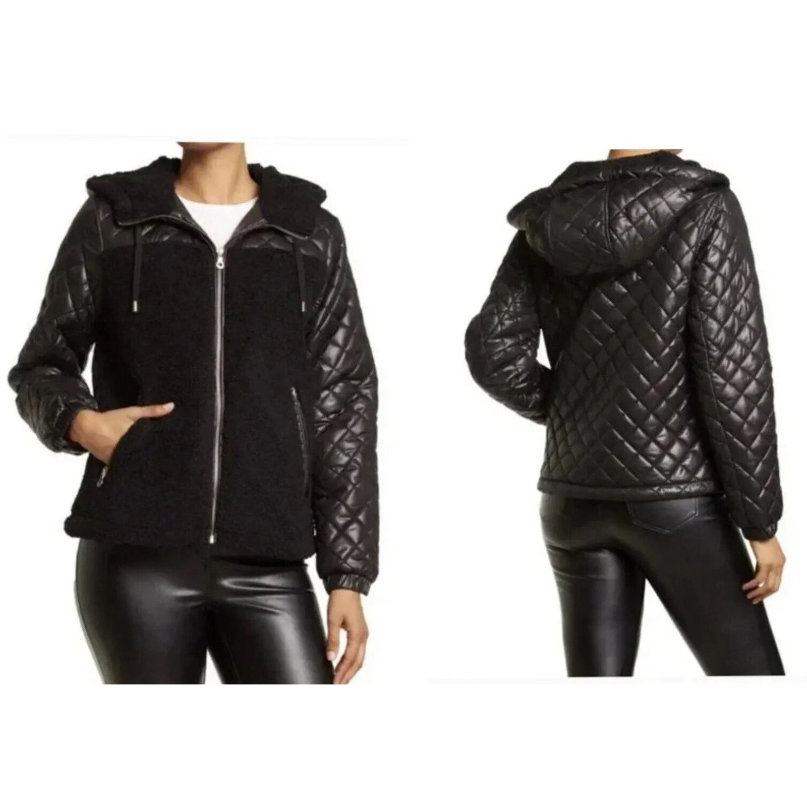 & Other Stories Kate Spade hooded mixed jacket coat size Large A001515 Size L / US 10 / IT 46 - 1 Thumbnail