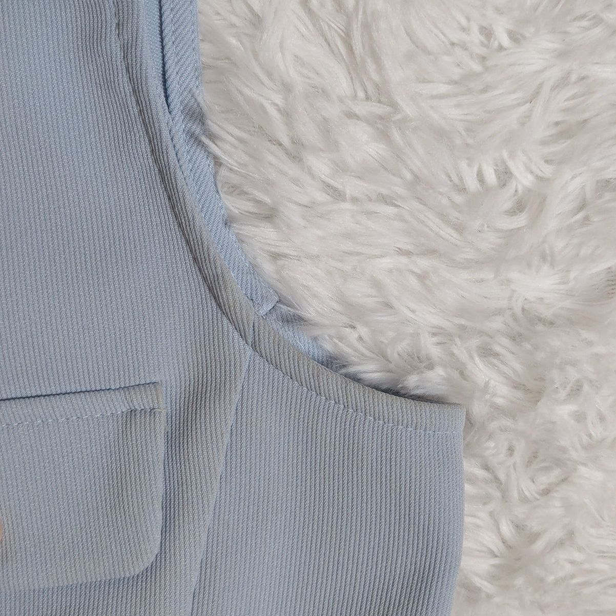 Vintage 90s Mystic Collared Button Front Vest Light Blue Large Size L / US 10 / IT 46 - 7 Thumbnail