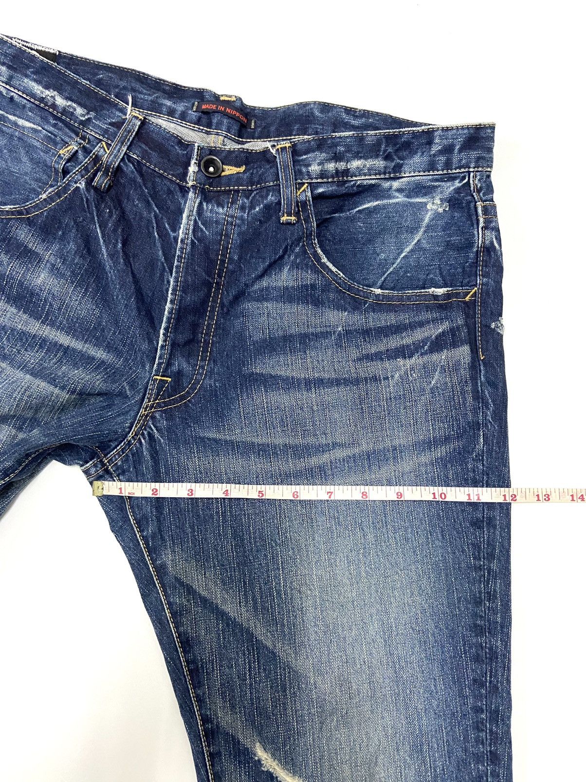 Japanese Brand BLUE WAY DISTRESSED JEANS Size US 34 / EU 50 - 6 Thumbnail