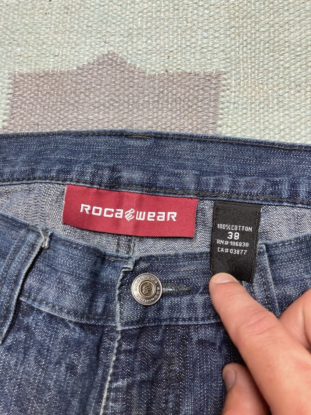 Rocawear × Vintage VTG y2k baggy jeans rocawear embroidered wide skater 38x32 Size US 38 / EU 54 - 7 Thumbnail