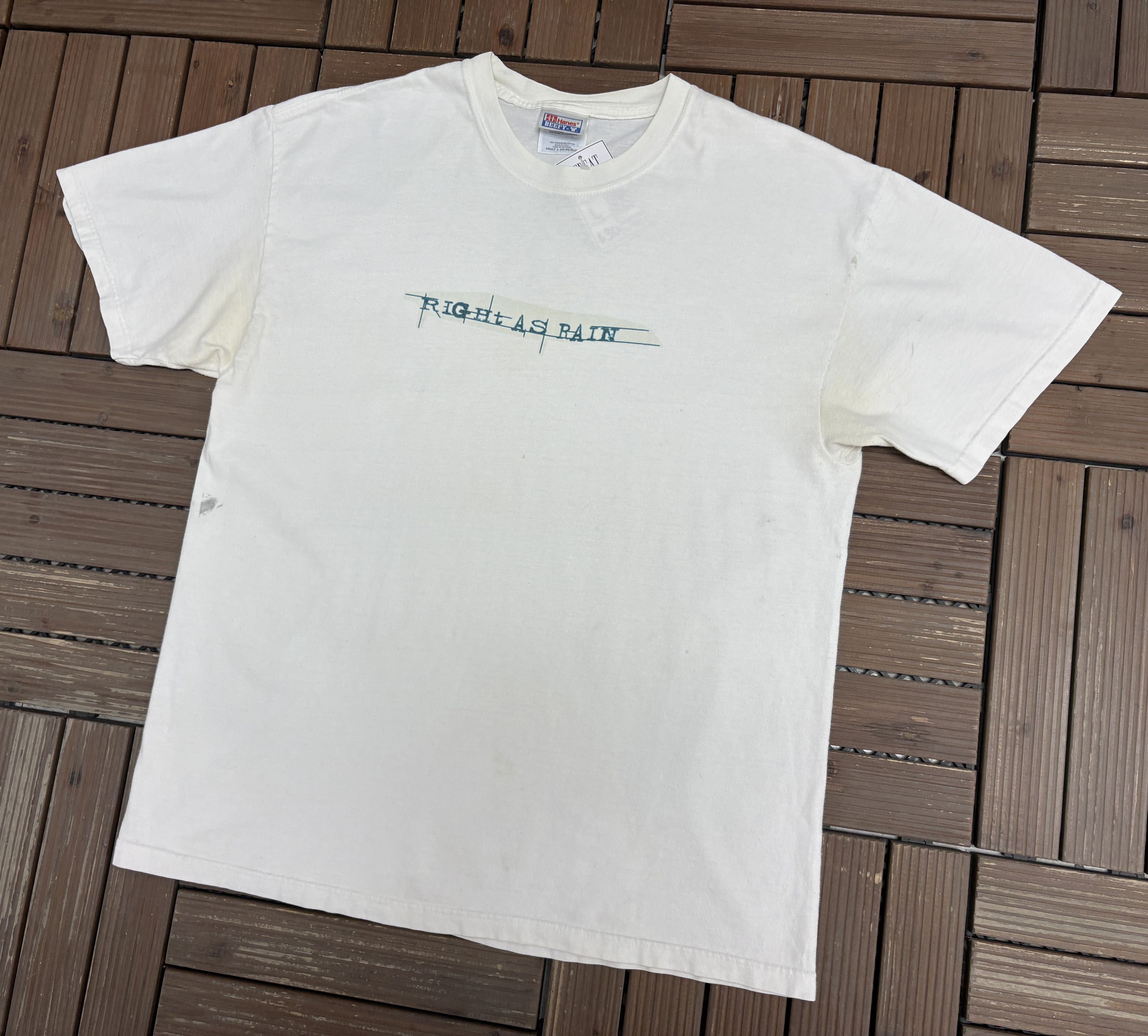 Vintage Right As Rain, Let Me Show You Vintage White T-Shirt Tee Size US L / EU 52-54 / 3 - 3 Thumbnail