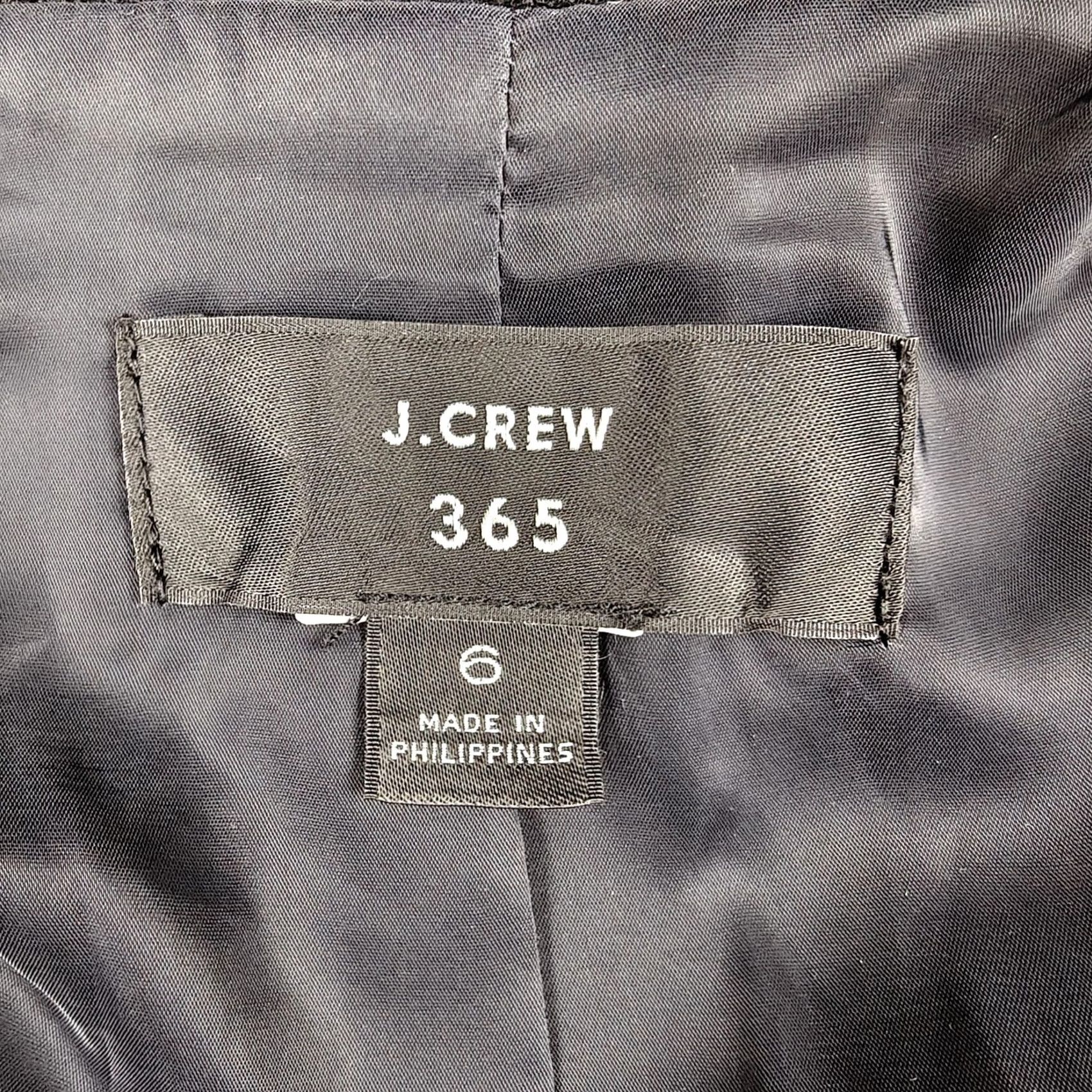 J.Crew J Crew Blazer Womens 6 Black Open Front Lined Stretch Office Jacket Size M / US 6-8 / IT 42-44 - 3 Thumbnail