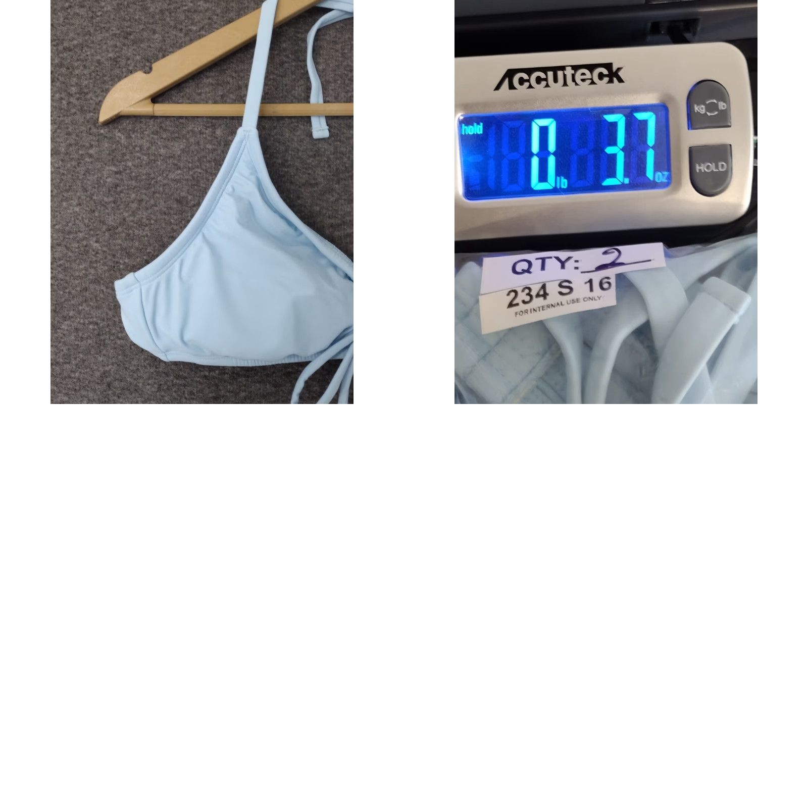 Vintage Shade & Shore Bikini Top Swimwear Blue L Women's Removable Pads Spaghetti Strap Size L / US 10 / IT 46 - 8 Thumbnail