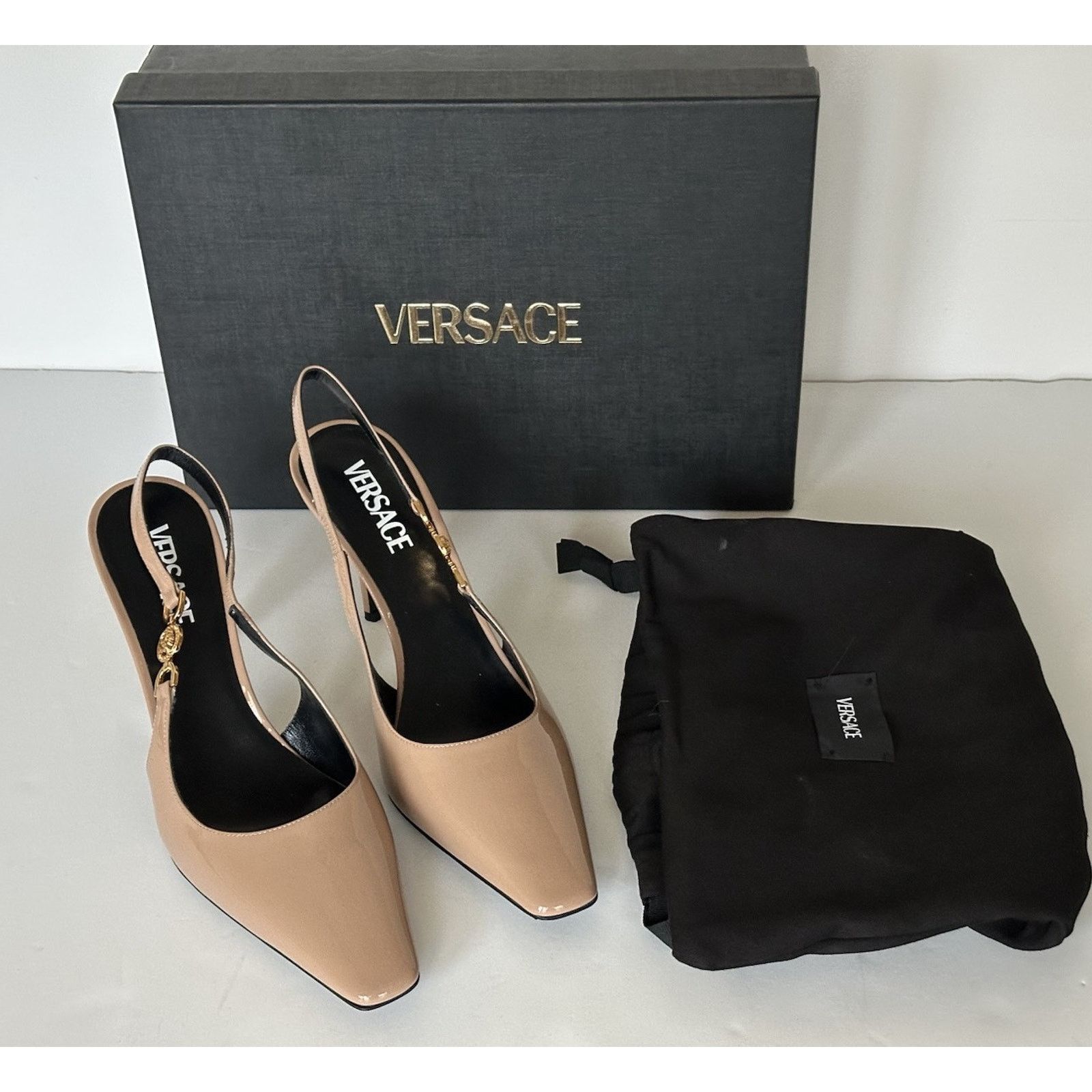 Versace Versace Sling Back Leather Pump Shoes Blush 9.5 US 1012428 Size US 9.5 / IT 39.5 - 11 Thumbnail
