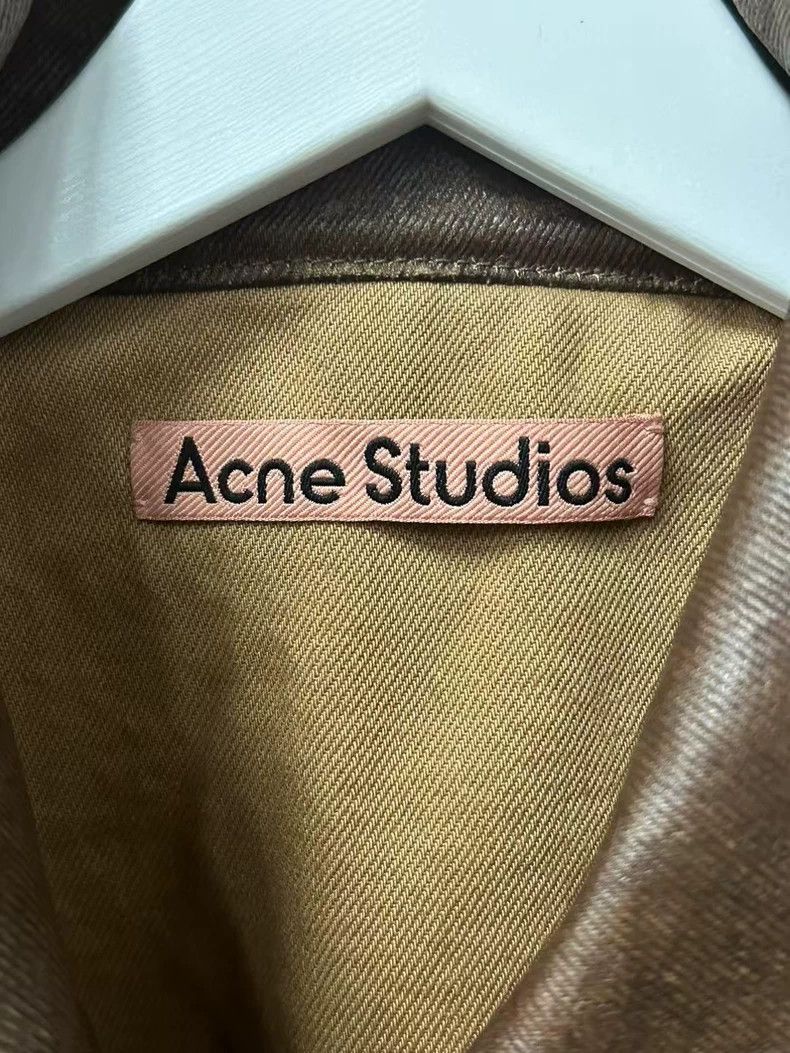 Acne Studios Acne Studios A stylish brown waxed denim jacket Size US XS / EU 42 / 0 - 6 Thumbnail