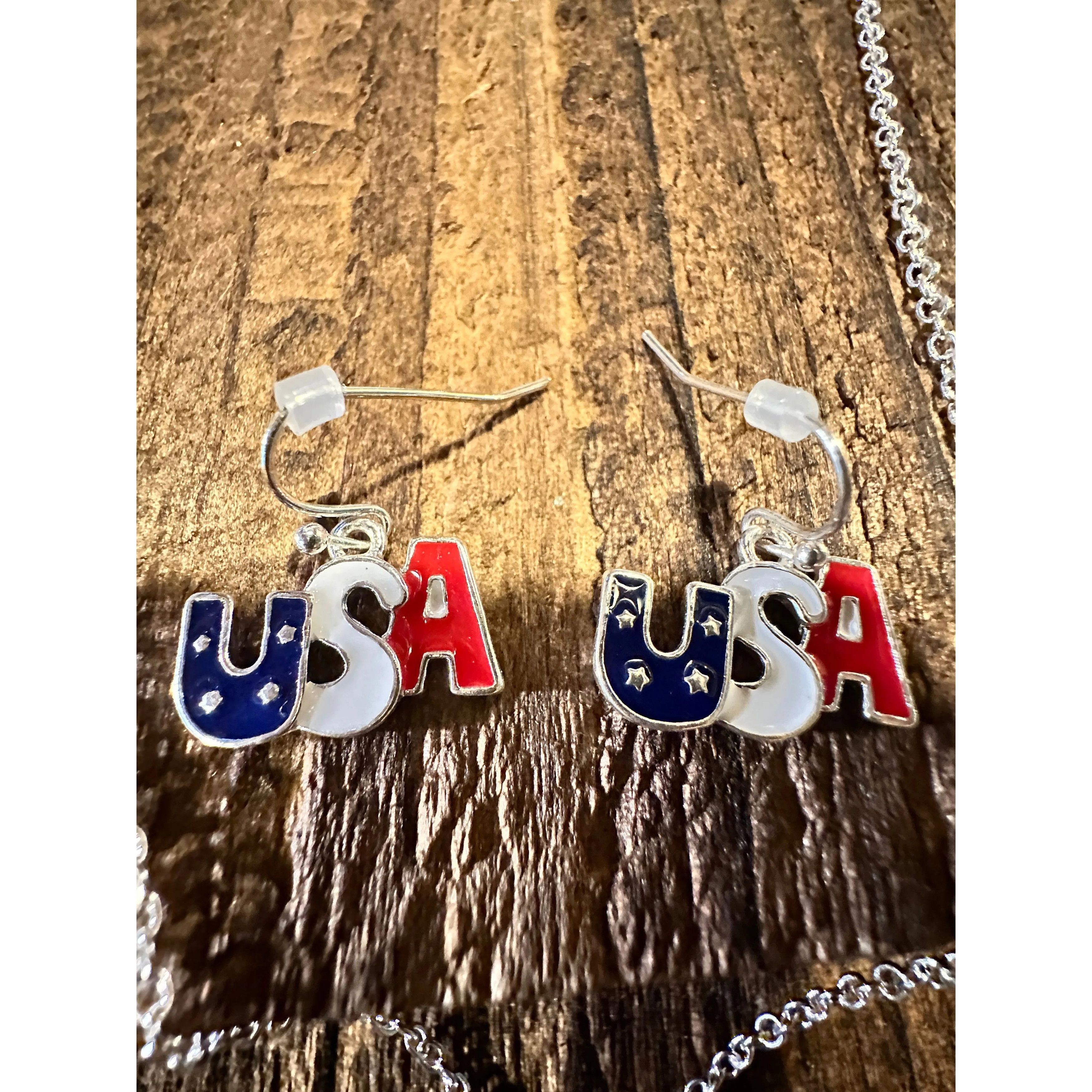 Other Boho America USA Necklace & Earring Set | Patriotic Jewelry Size ONE SIZE - 4 Thumbnail