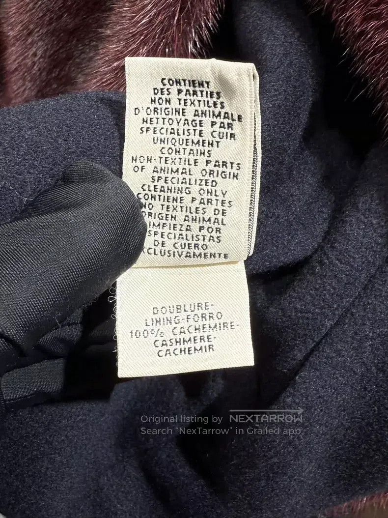Hermes Hermes Wine Red Mink Fur Cashmere Vest/Clothing Size XS / US 0-2 / IT 36-38 - 6 Thumbnail