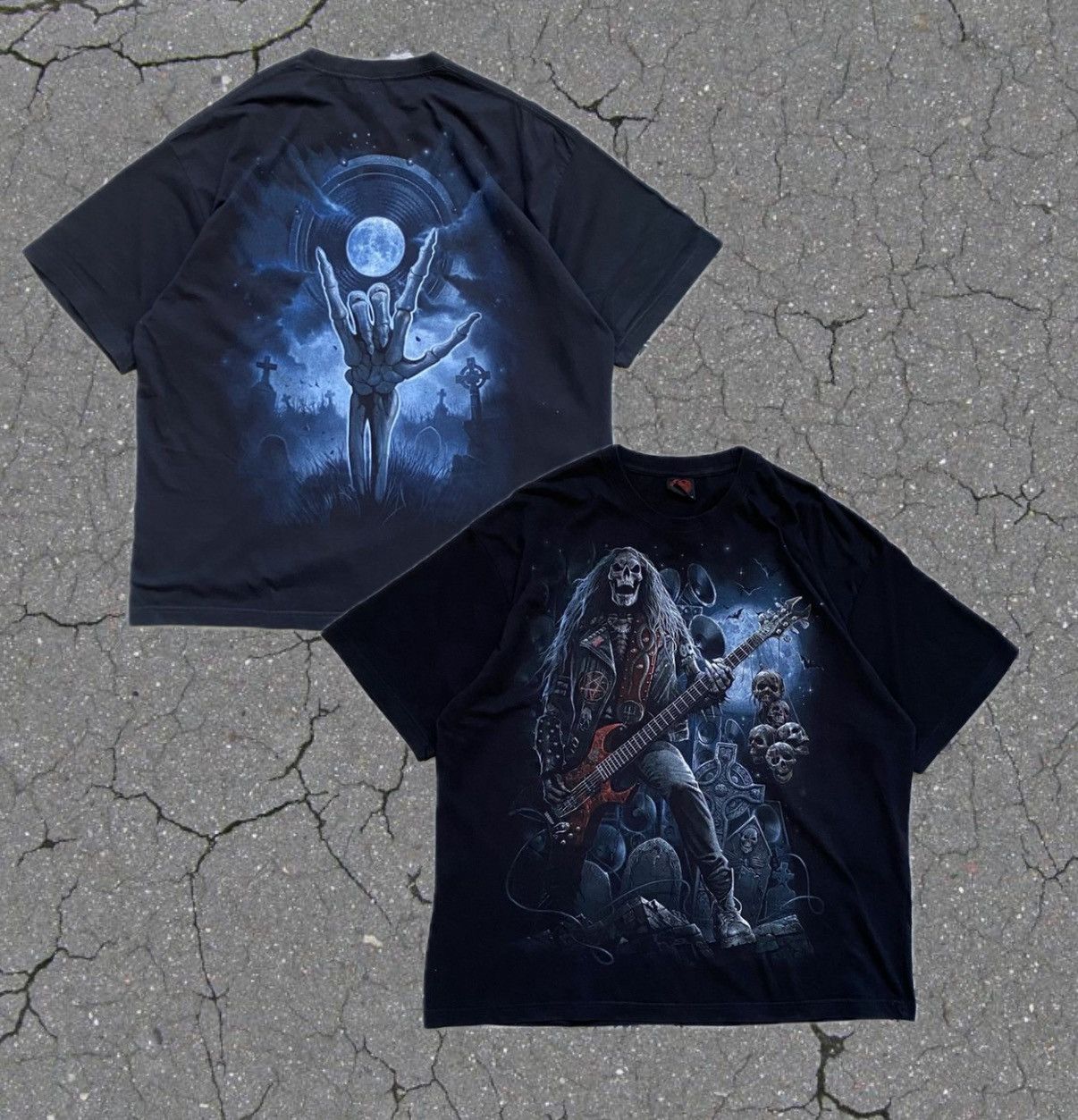 Band Tees ☠️ Vintage Skull Rock tee skeleton horror heavymetall Harley Size US XXL / EU 58 / 5 - 1 Thumbnail