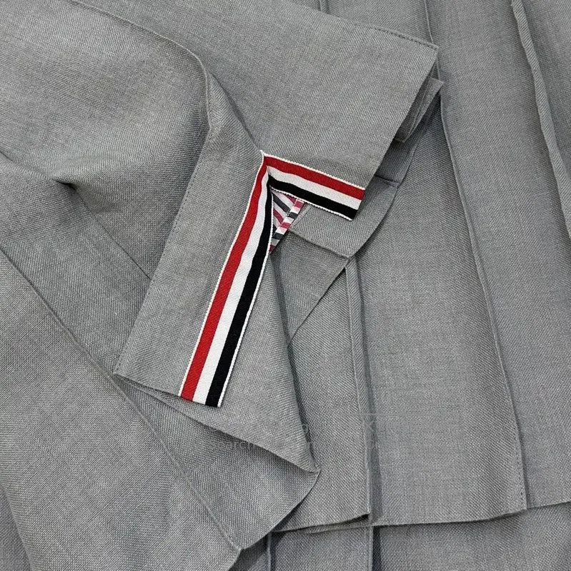 Thom Browne Thom Browne Pleated Gray Wool Midi Skirt . Size 23" - 5 Thumbnail