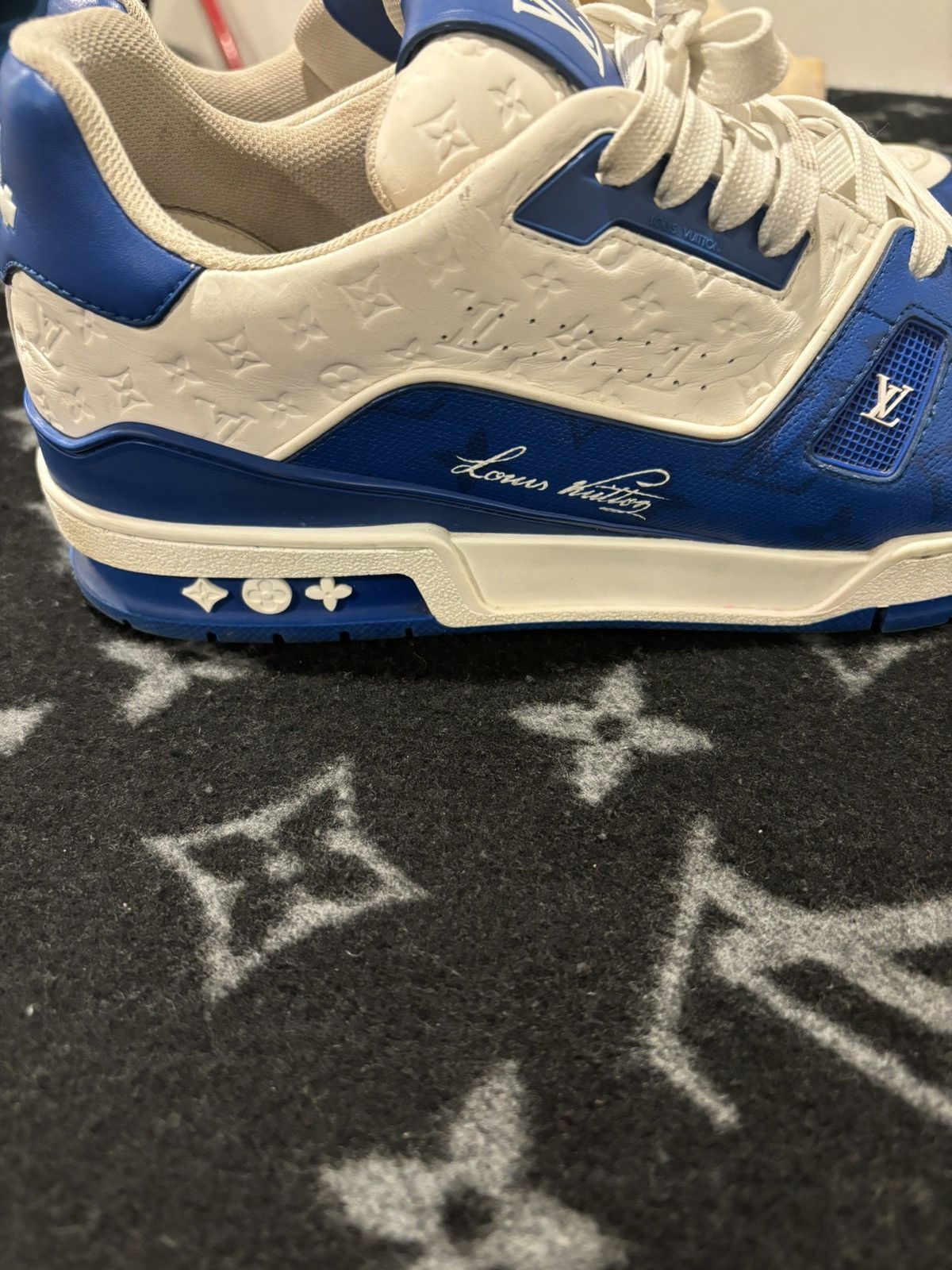 Louis Vuitton Louis Vuitton Trainer Sneaker Blue VL0272 mini monogram#54 Size US 11 / EU 44 - 5 Thumbnail