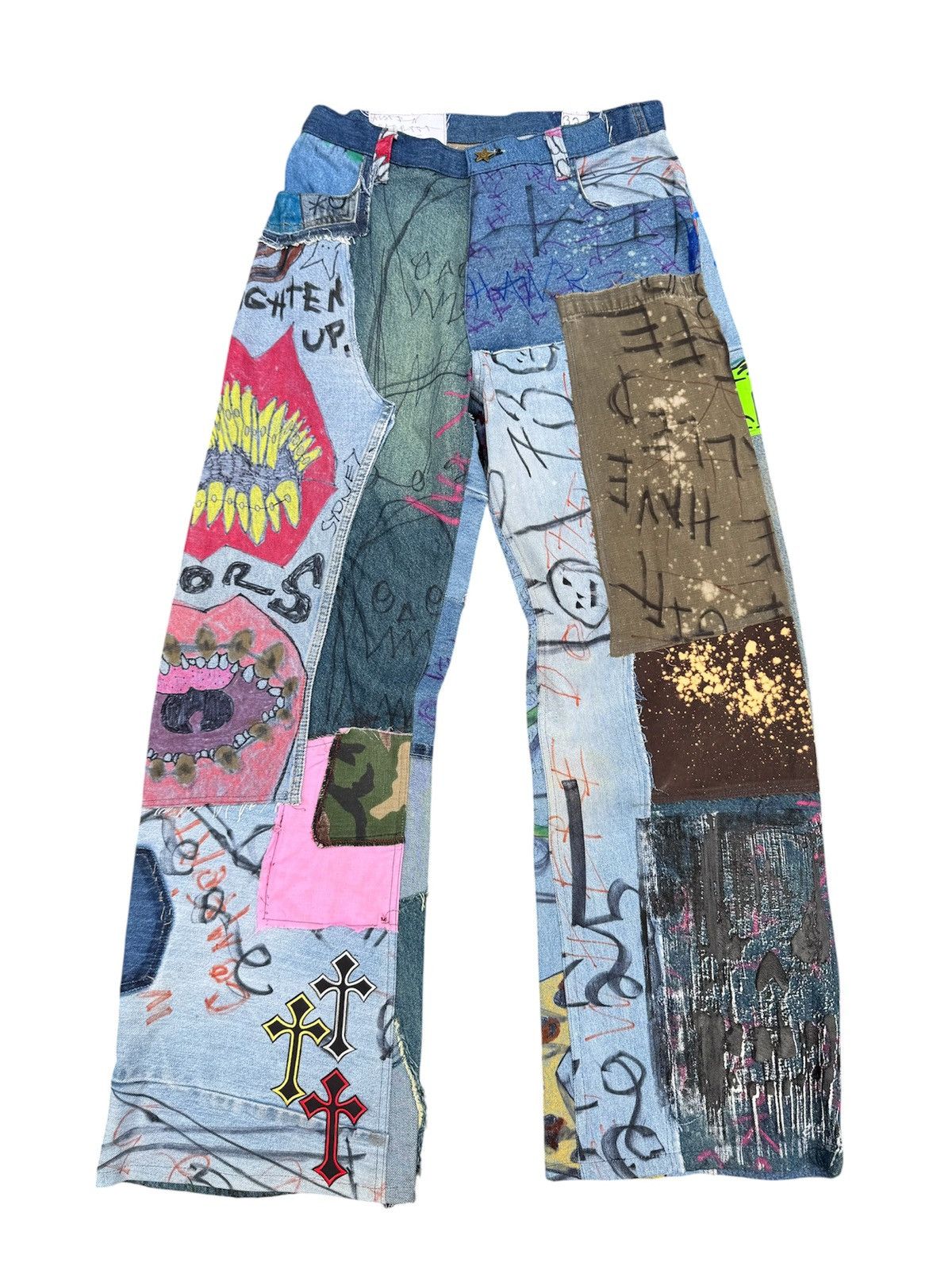 Asspizza Asspizza patchwork denim 2025 pants Size US 32 / EU 48 - 1 Thumbnail
