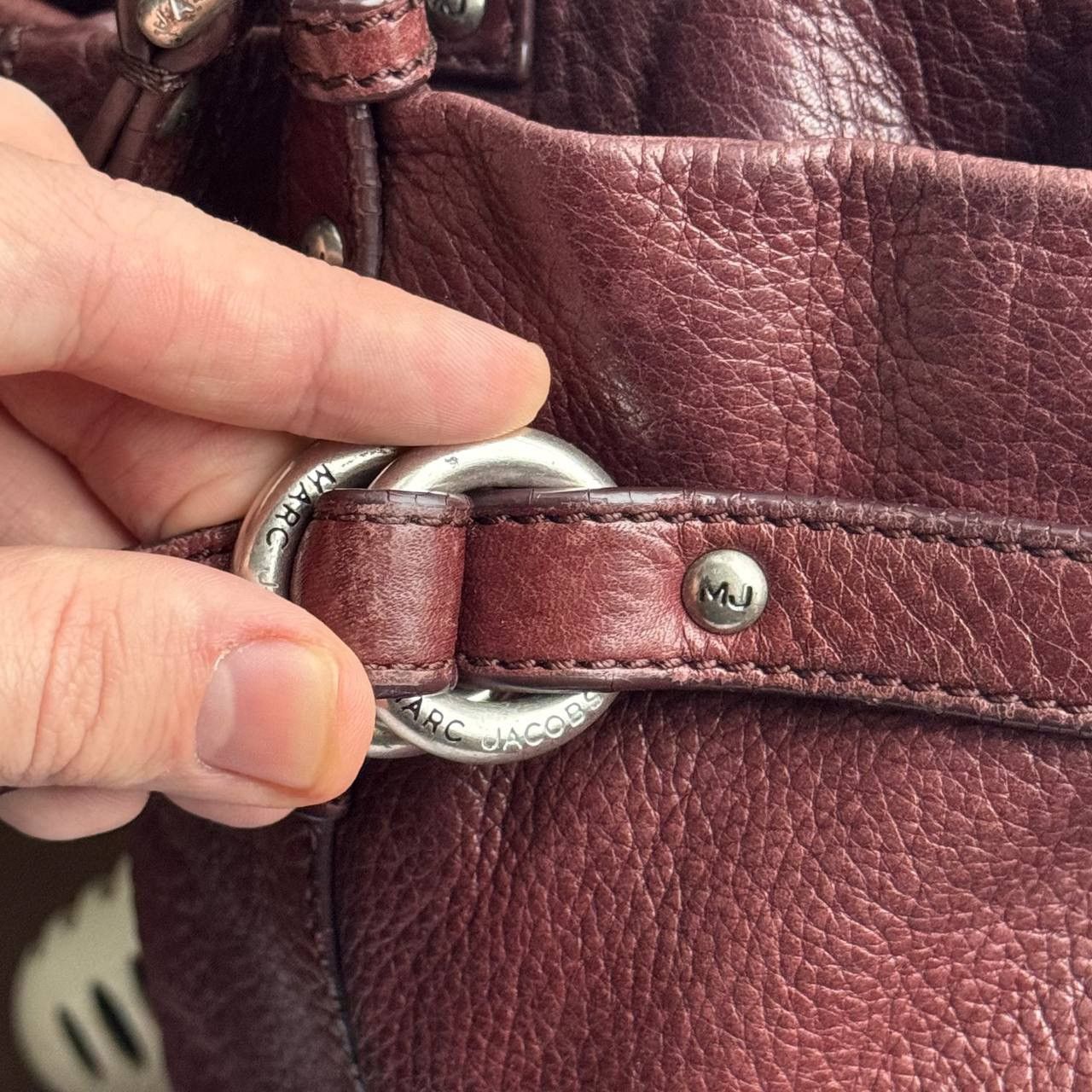 Marc Jacobs Marc Jacobs Burgundy Vintage Leather Bag Size ONE SIZE - 9 Thumbnail