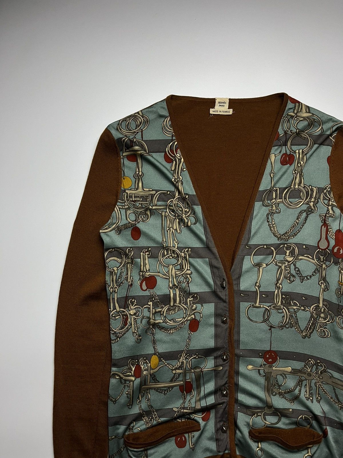 Hermes Hermès by Maison Margiela Chain Iron Button Cardigan Size XS / US 0-2 / IT 36-38 - 2 Thumbnail