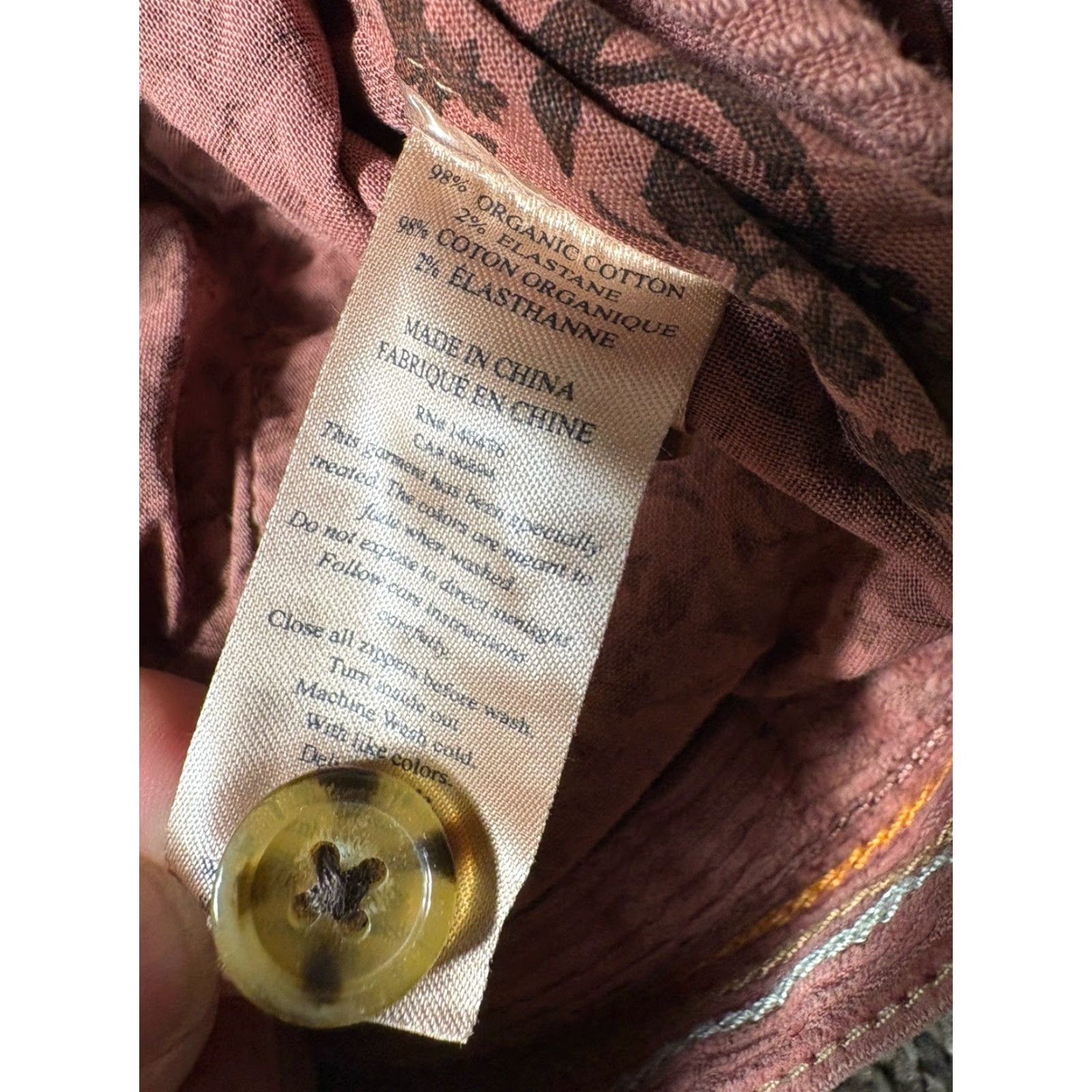 Faherty Faherty Pants Womens Corduroy 25 Pink High Rise Stretch Cotton Blend Regular Straight 28in? Size 42" / US 20 - 6 Thumbnail