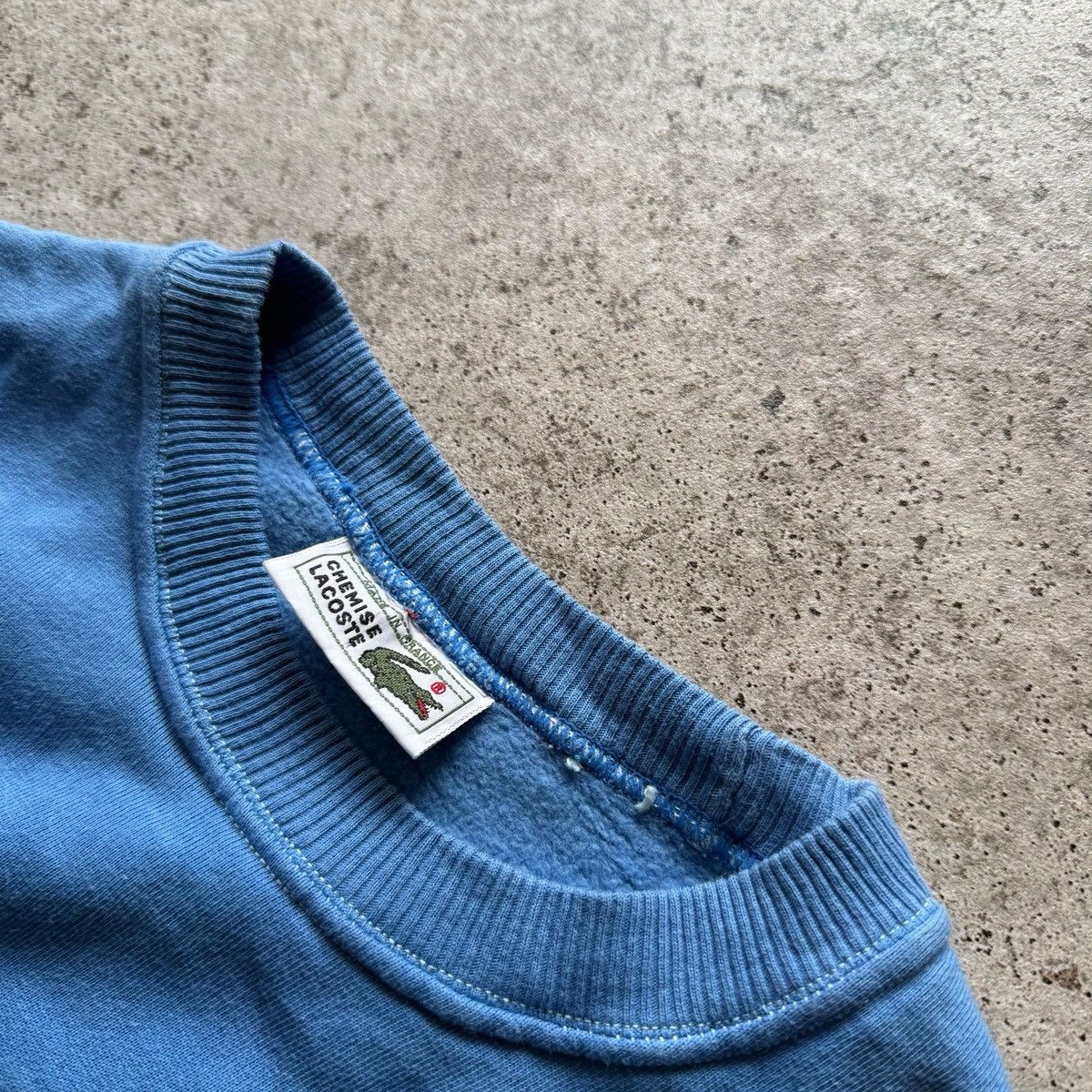 Lacoste Lacoste Vintage Womens Blue Sweatshirt Embossed Logo France Size M / US 6-8 / IT 42-44 - 5 Thumbnail