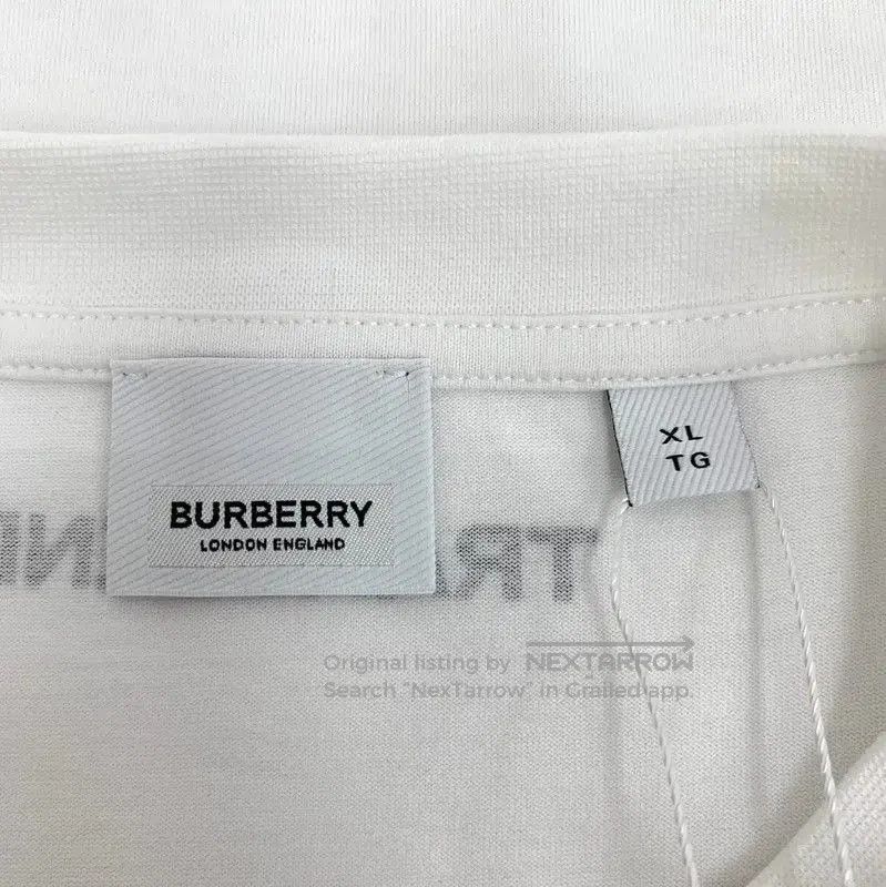 Burberry Burberry White Cotton T-Shirt for Women. Size XL / US 12-14 / IT 48-50 - 5 Thumbnail