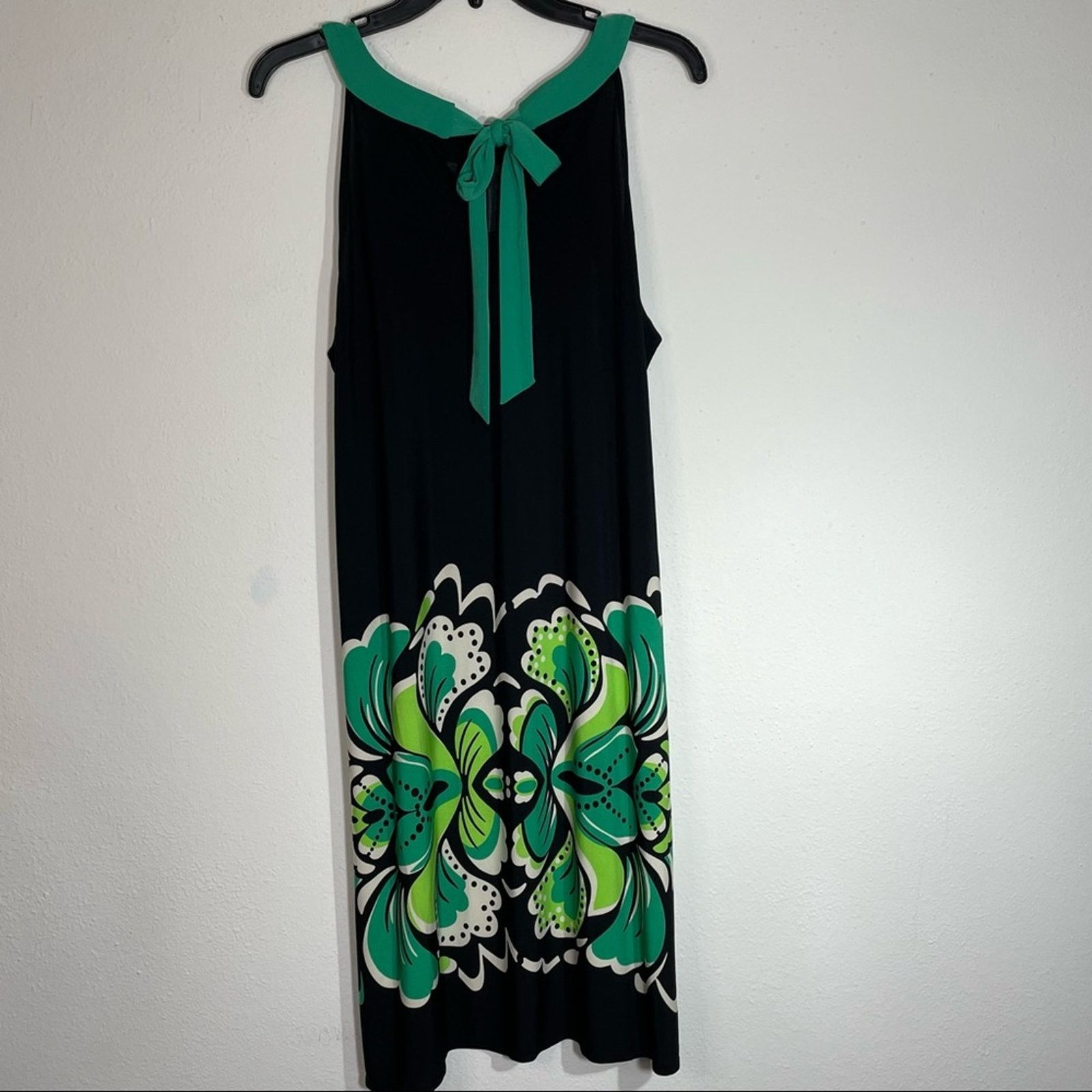 Other SHERI MARTIN Black Green Floral Sleeveless Dress Size 16 Size XXL / US 16-18 / IT 52-54 - 9 Thumbnail