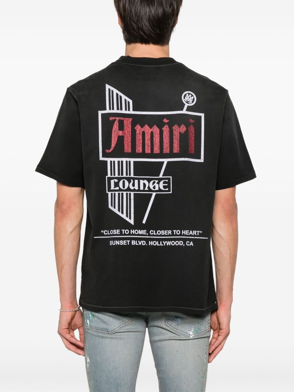 Amiri o1h1sh10525 Vintage Lounge T-Shirt in Black Size US XL / EU 56 / 4 - 3 Thumbnail