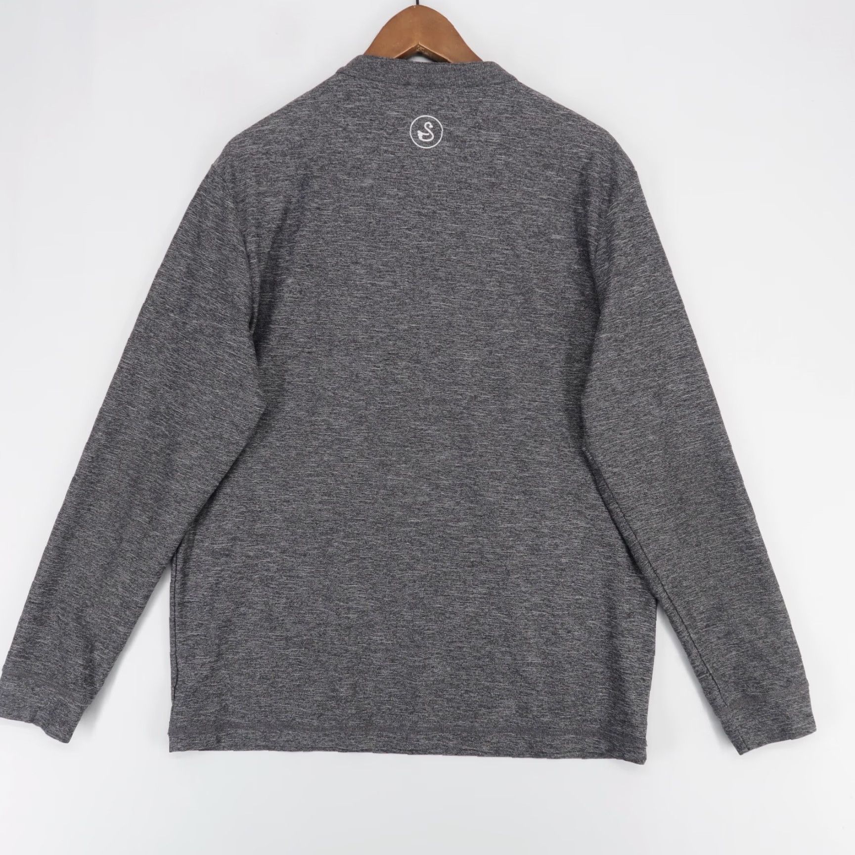 Vintage Swannies Pullover Mens L Gray Heather 1/4 Zip Golf Performance Shirt Pullover Baseball? No – keep simple Size US L / EU 52-54 / 3 - 8 Thumbnail