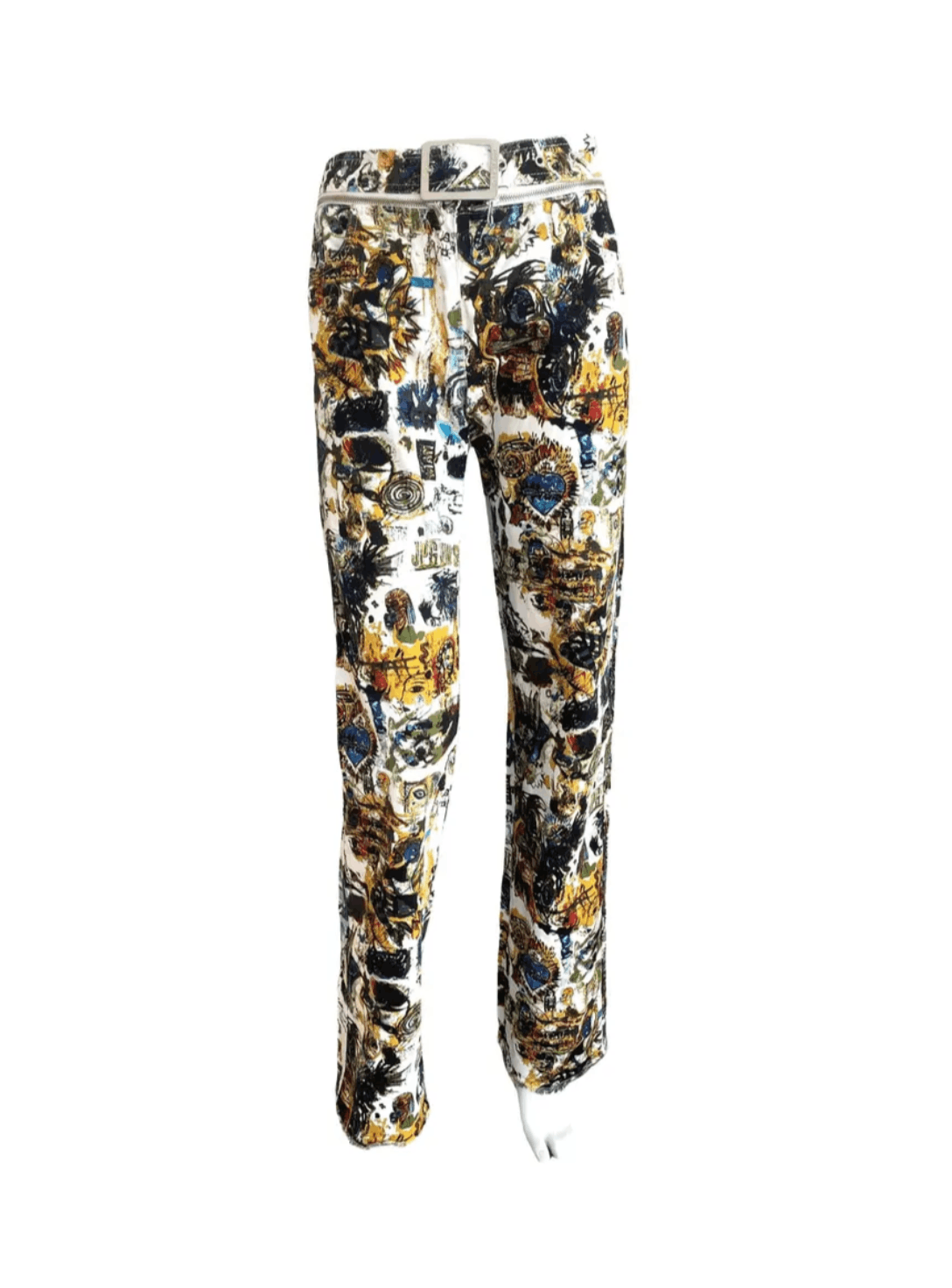 Jean Paul Gaultier Jean Paul Gaultier SS2000 punk Basquiat print unisex pants Size 30" / US 8 / IT 44 - 1 Thumbnail
