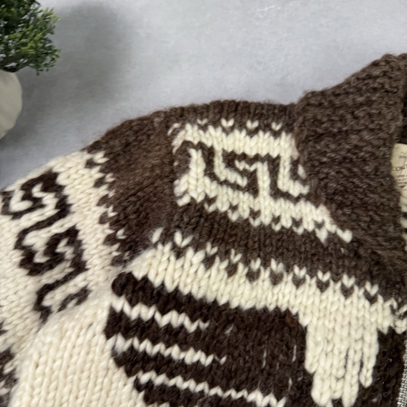 Vintage Vintage Couchan Indian Hand knit Wool Sweater Zip Eagle Size US M / EU 48-50 / 2 - 8 Thumbnail