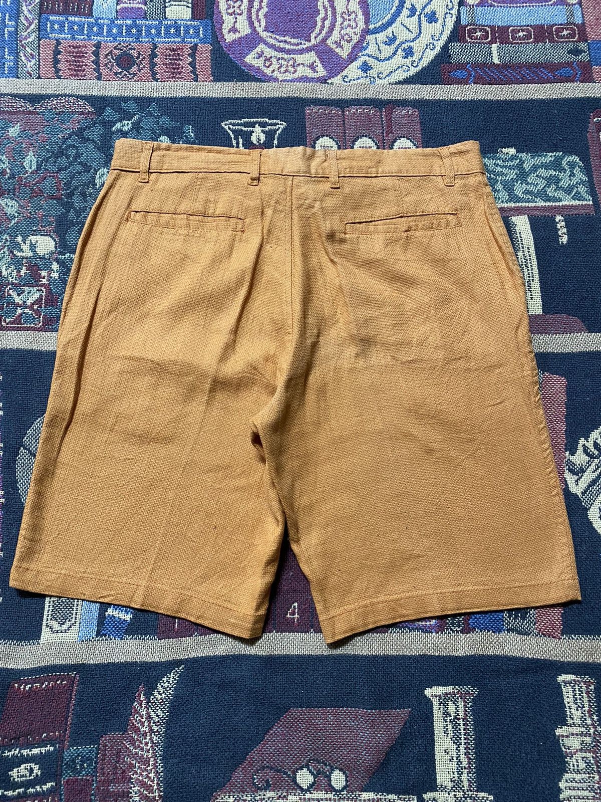 Japanese Brand × Vintage Vintage Short Pants Free Nature Linen Orange Size US 34 / EU 50 - 2 Thumbnail