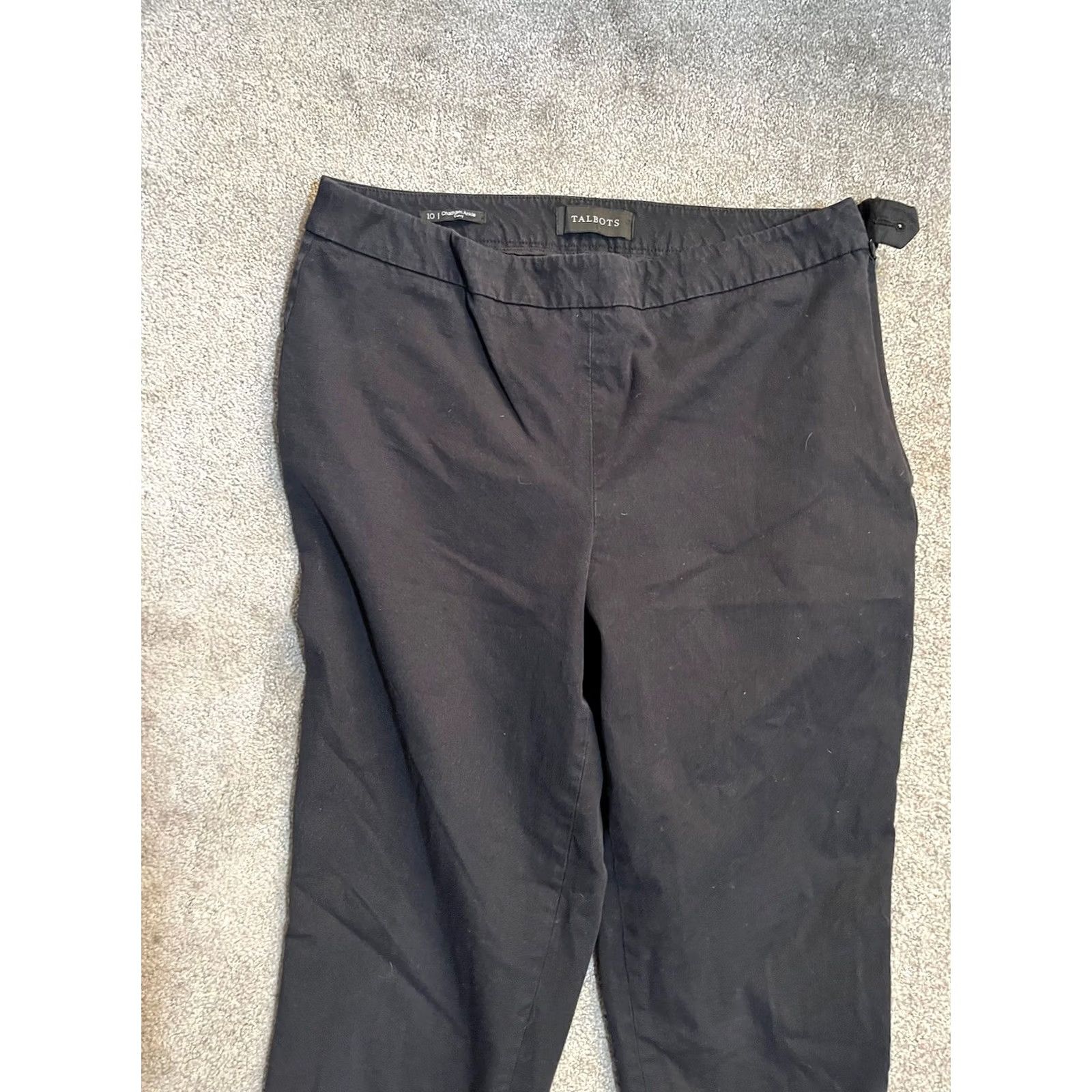 Talbots Talbots Chatham Ankle Pants Womens 10 Black Stretch Tapered Pant Size 32" / US 10 / IT 46 - 2 Thumbnail