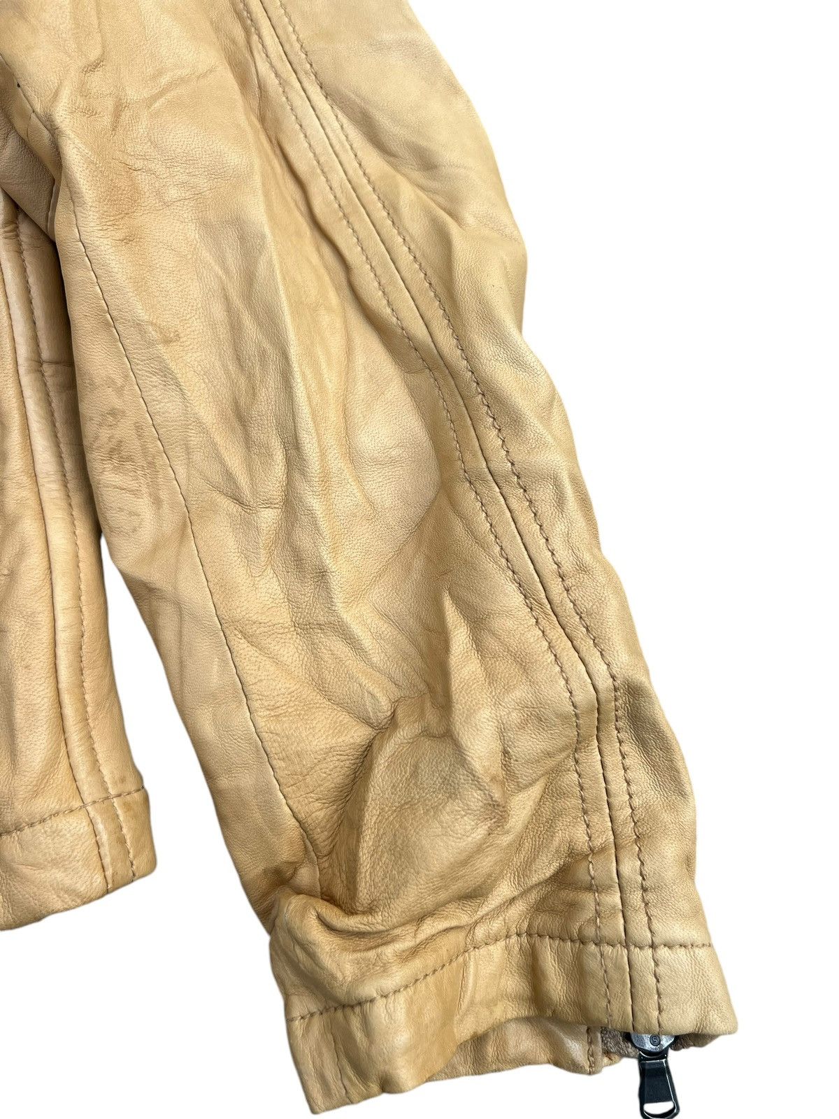 Nicole Club Monsieur Nicole Fade Patina Sheepskin Leather Racer Jacket Size US S / EU 44-46 / 1 - 10 Thumbnail
