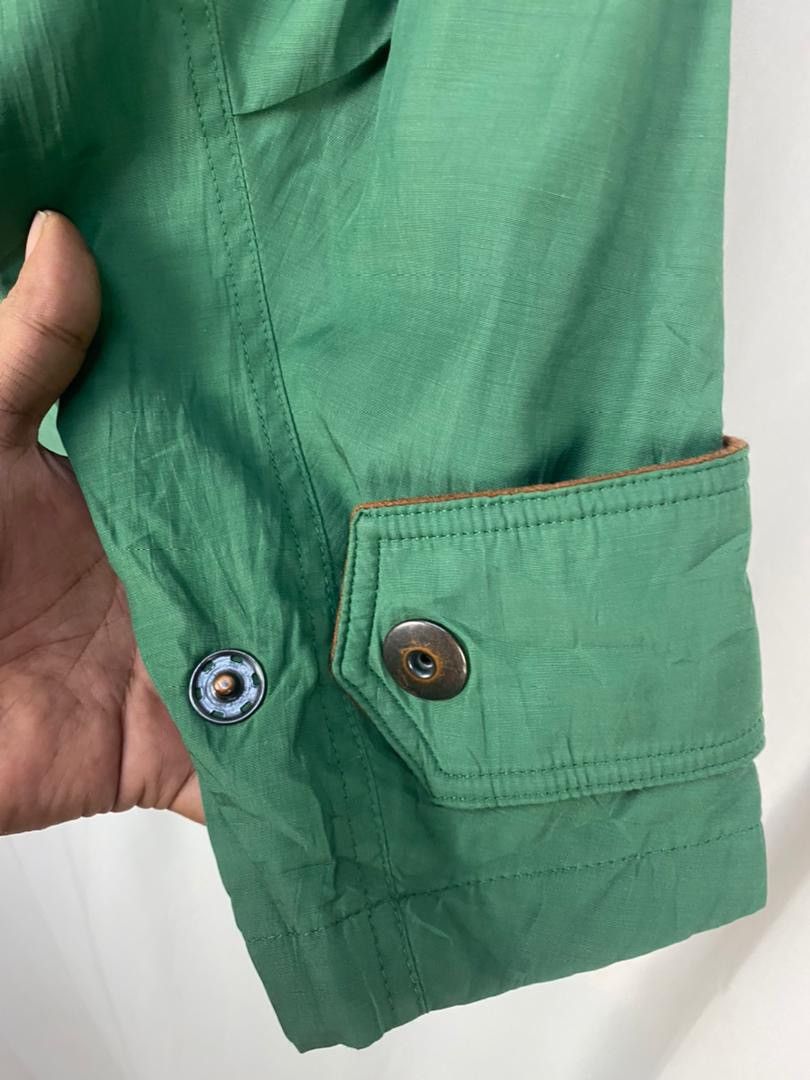 Lagato design snap button jacket hidden hoodie