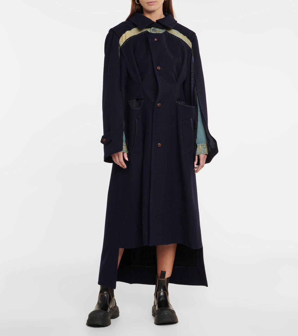 Maison Margiela Margiela deconstructed coat jacket cape denim wool womens 38 Size XS / US 0-2 / IT 36-38 - 1 Thumbnail