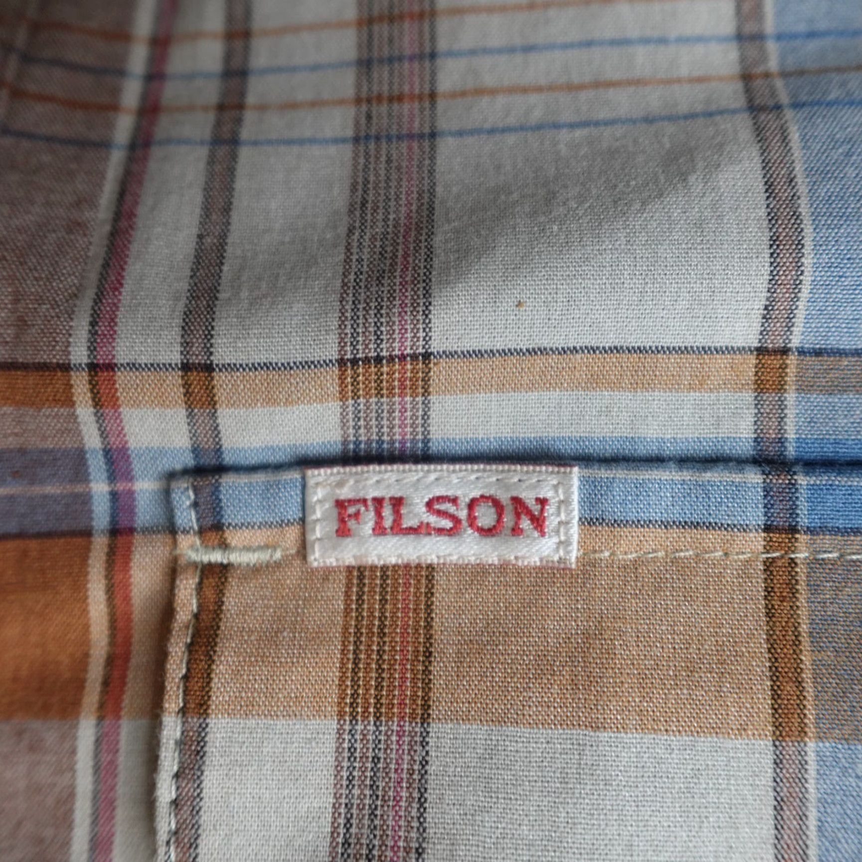 Filson Filson Shirt 2XL Beige Plaid Short Sleeve Button-Up Mens Casual Shirt Size US XXL / EU 58 / 5 - 5 Thumbnail