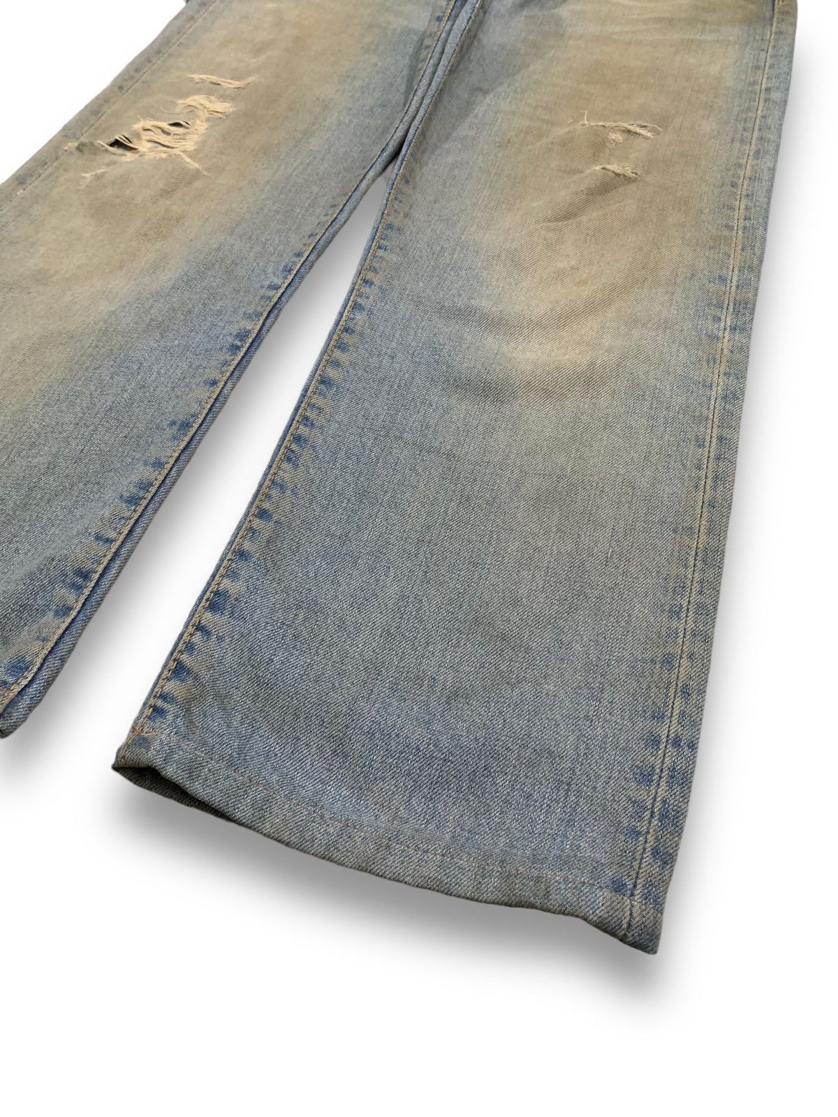 Edwin Vintage Y2K Edwin Dirt Mud Washed Loose Fit Distressed Jeans Size US 33 - 11 Thumbnail