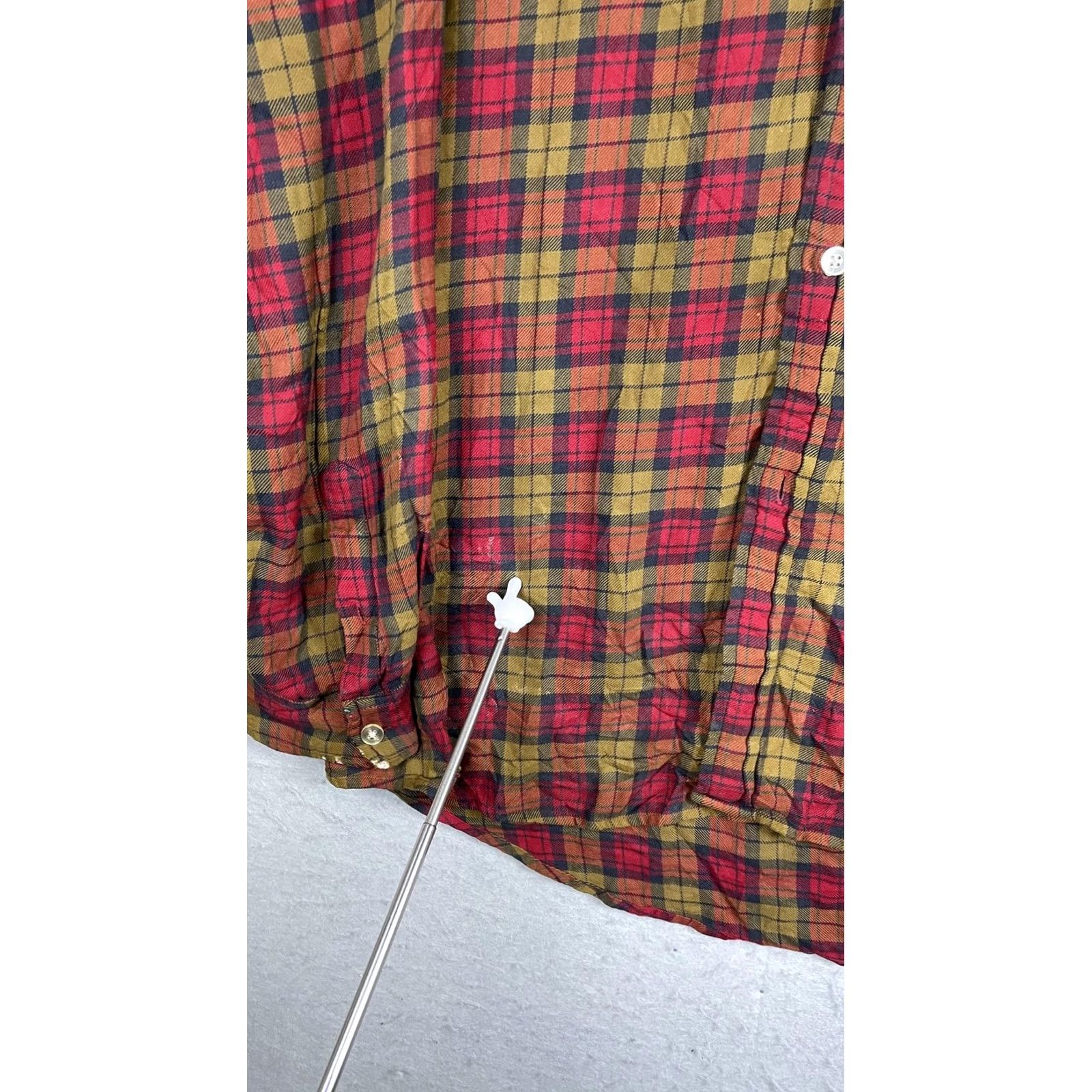 Vintage Polo Jeans Company Shirt Mens Large Red Plaid Flannel Long Sleeve Button Front Size US L / EU 52-54 / 3 - 5 Thumbnail