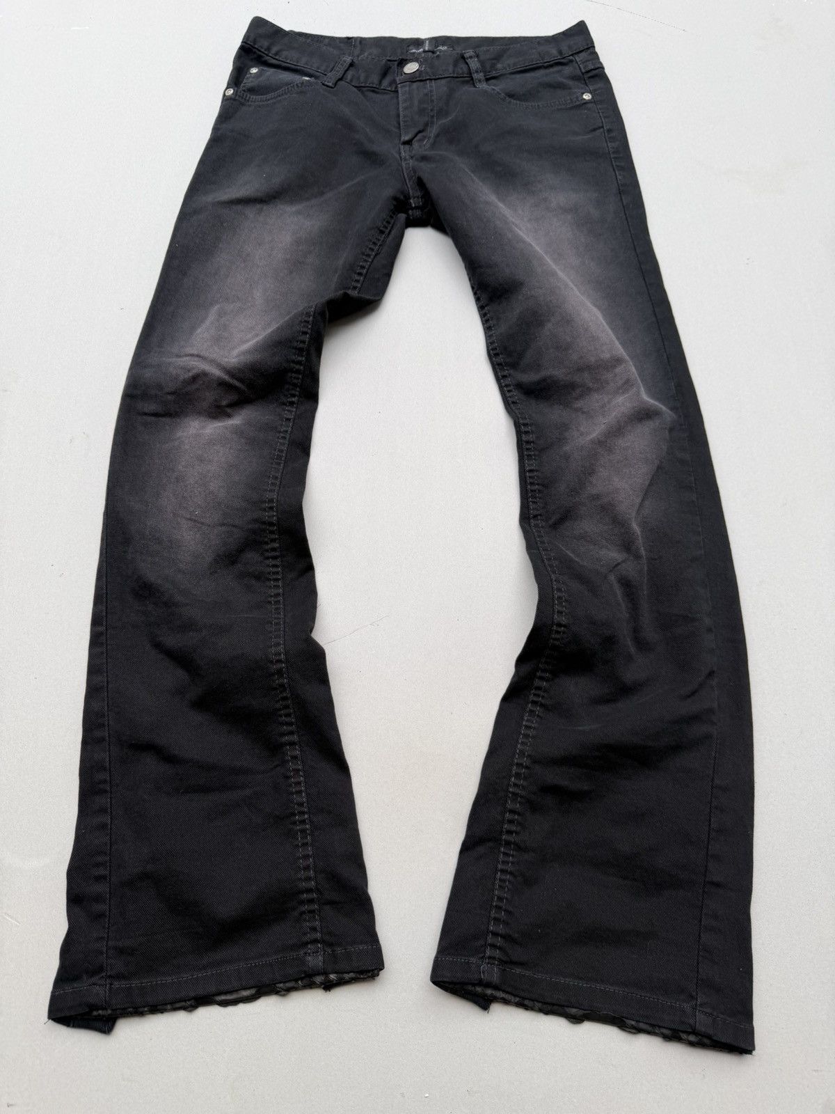 Japanese Brand LAD MUSICIAN lace up flare jeans Size US 26 / EU 42 - 1 Thumbnail