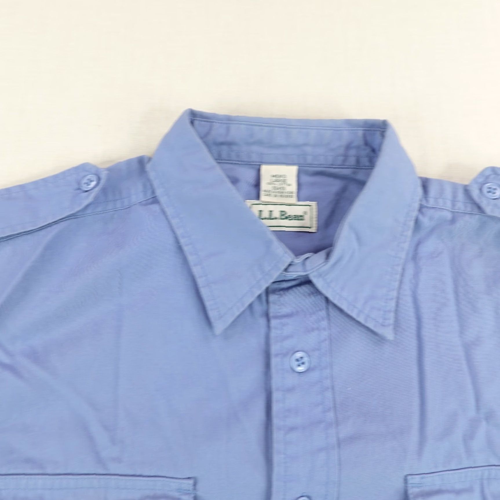 Vintage VINTAGE L.L. Bean Button-Up Shirt Mens Large Blue Long Sleeve Utility Work 90s Outdoor Size US L / EU 52-54 / 3 - 2 Thumbnail